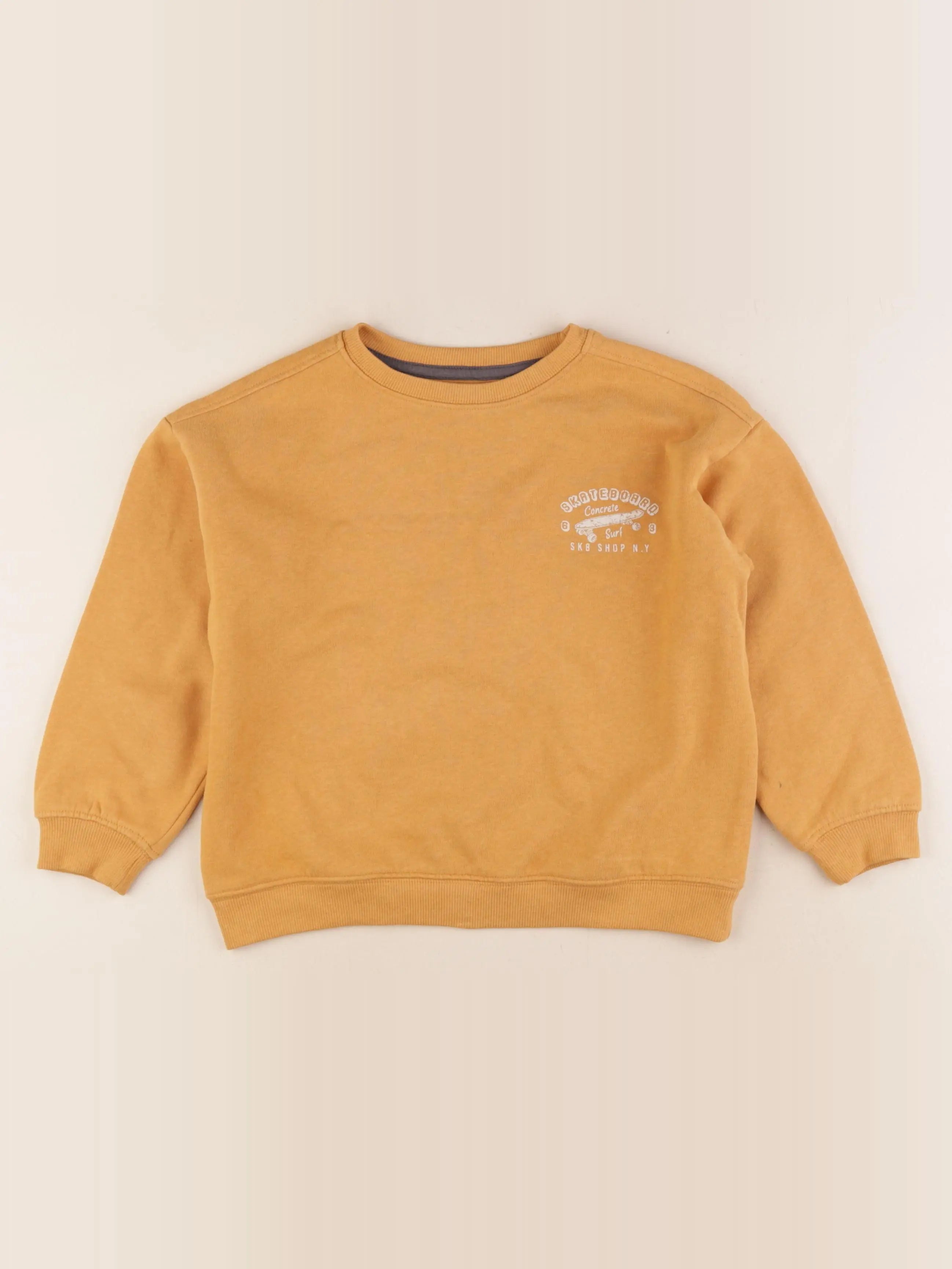 Vertbaudet - sweat jaune - 5 ans
