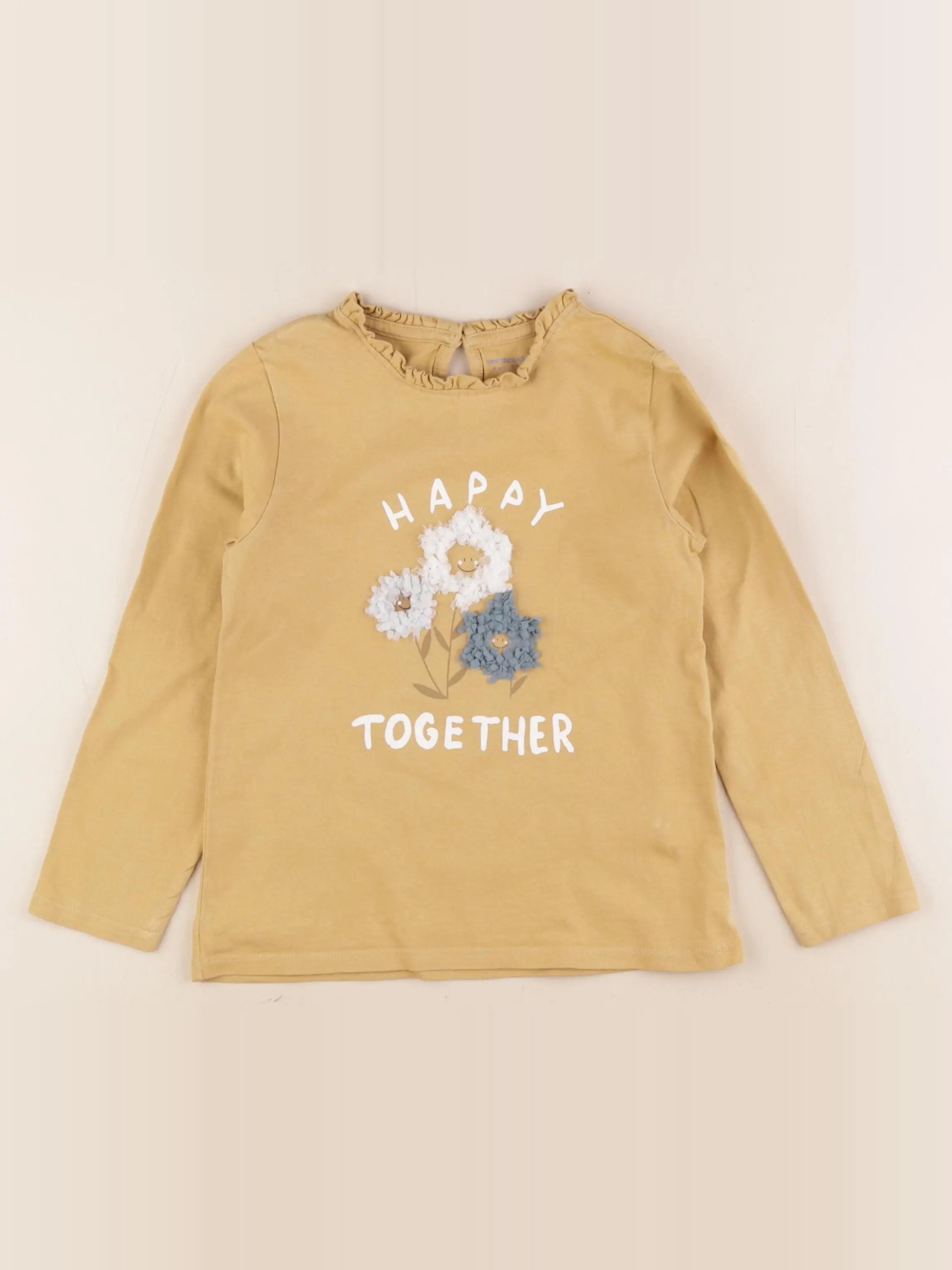 Vertbaudet - tee-shirt jaune - 6 ans