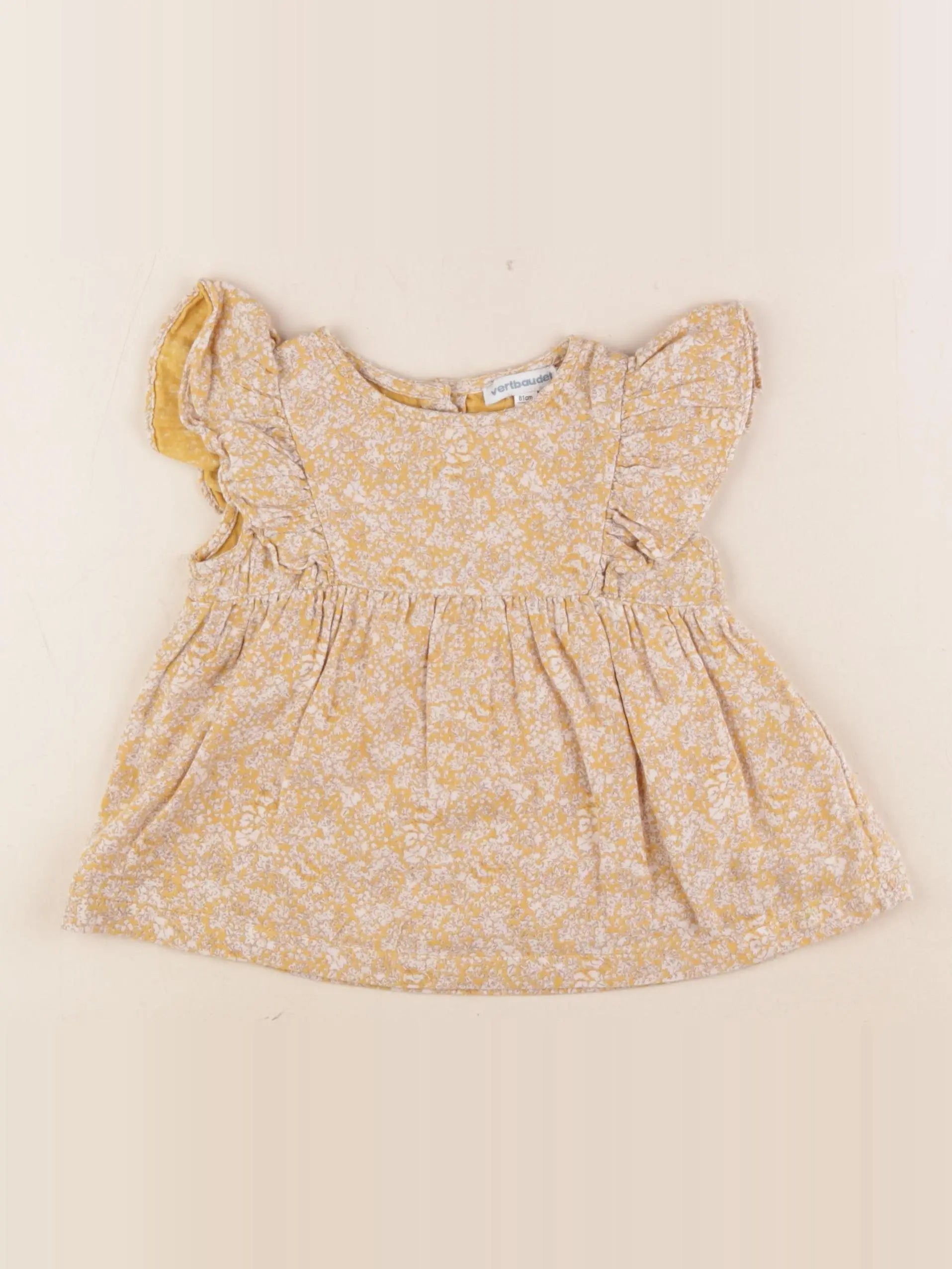 Vertbaudet - tee-shirt jaune - 18 mois