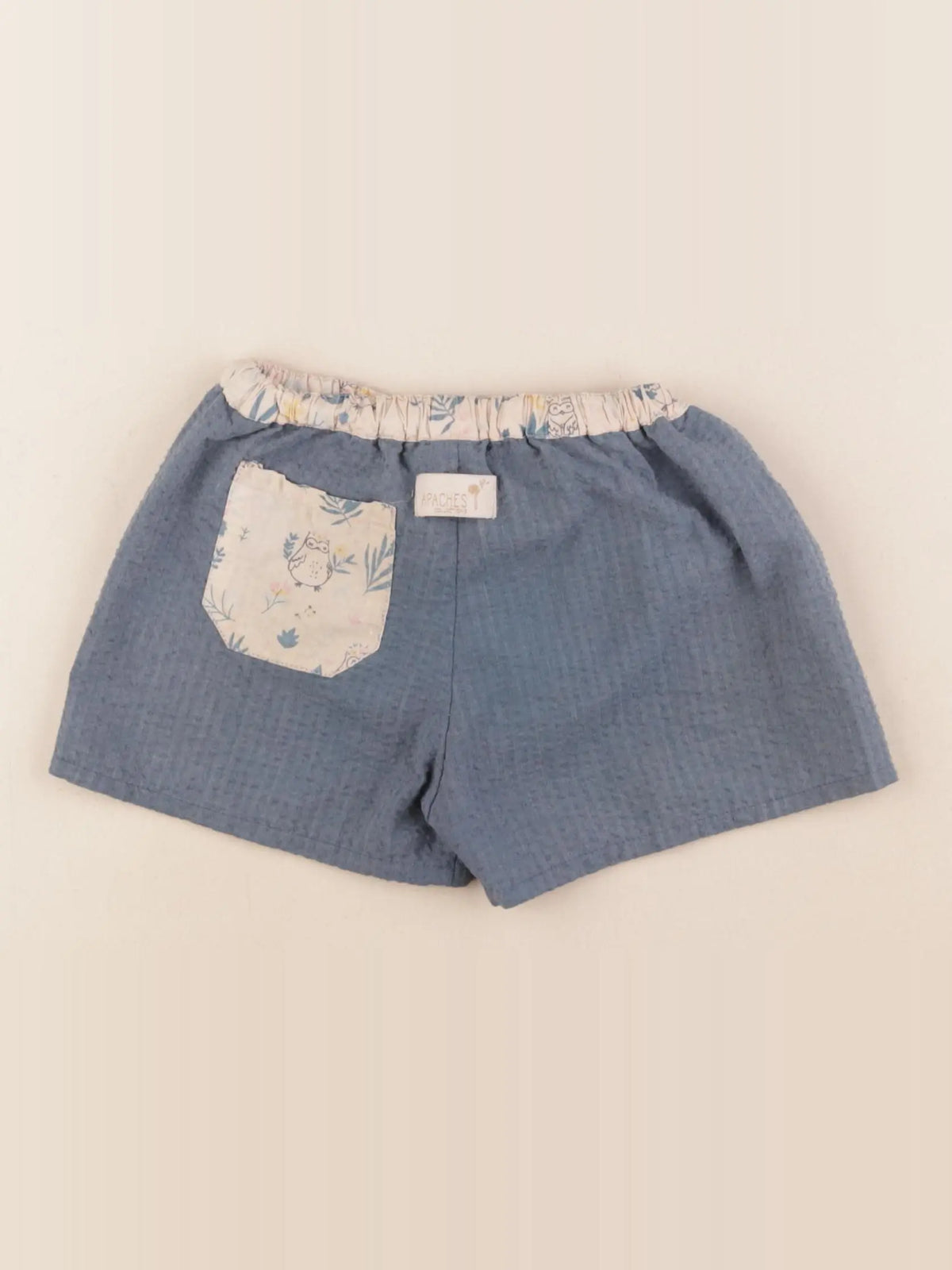 Apaches Collections - short bleu - 6 mois