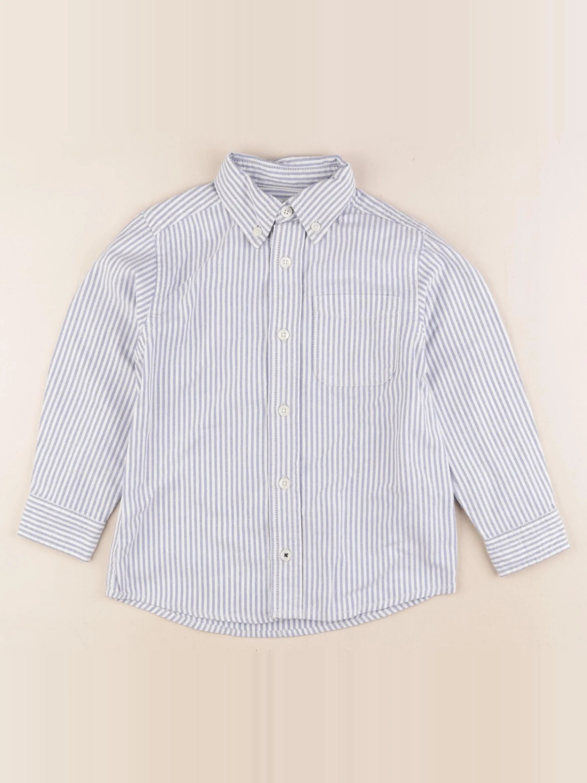 Oshkosh - chemise bleu, blanc - 5 ans
