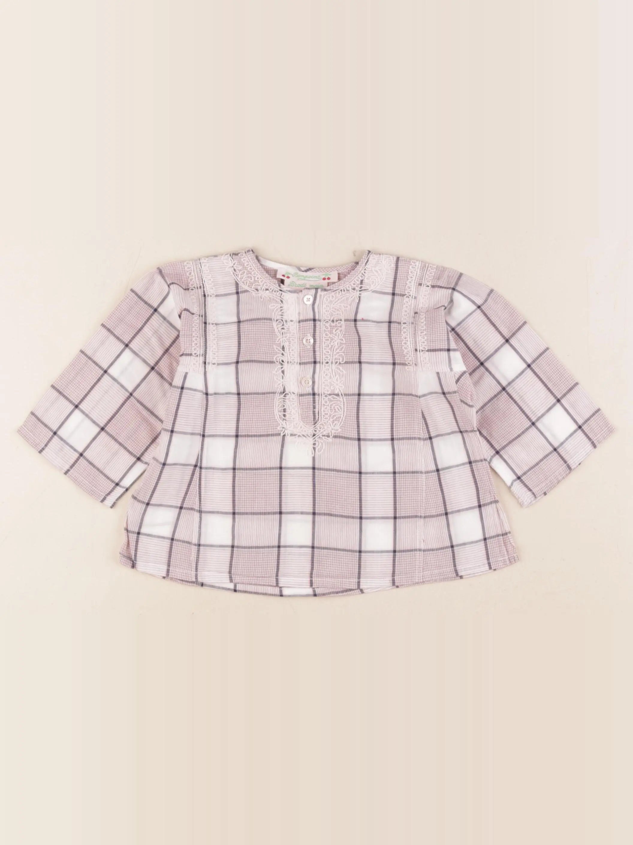 Bonpoint - blouse rose - 12 mois