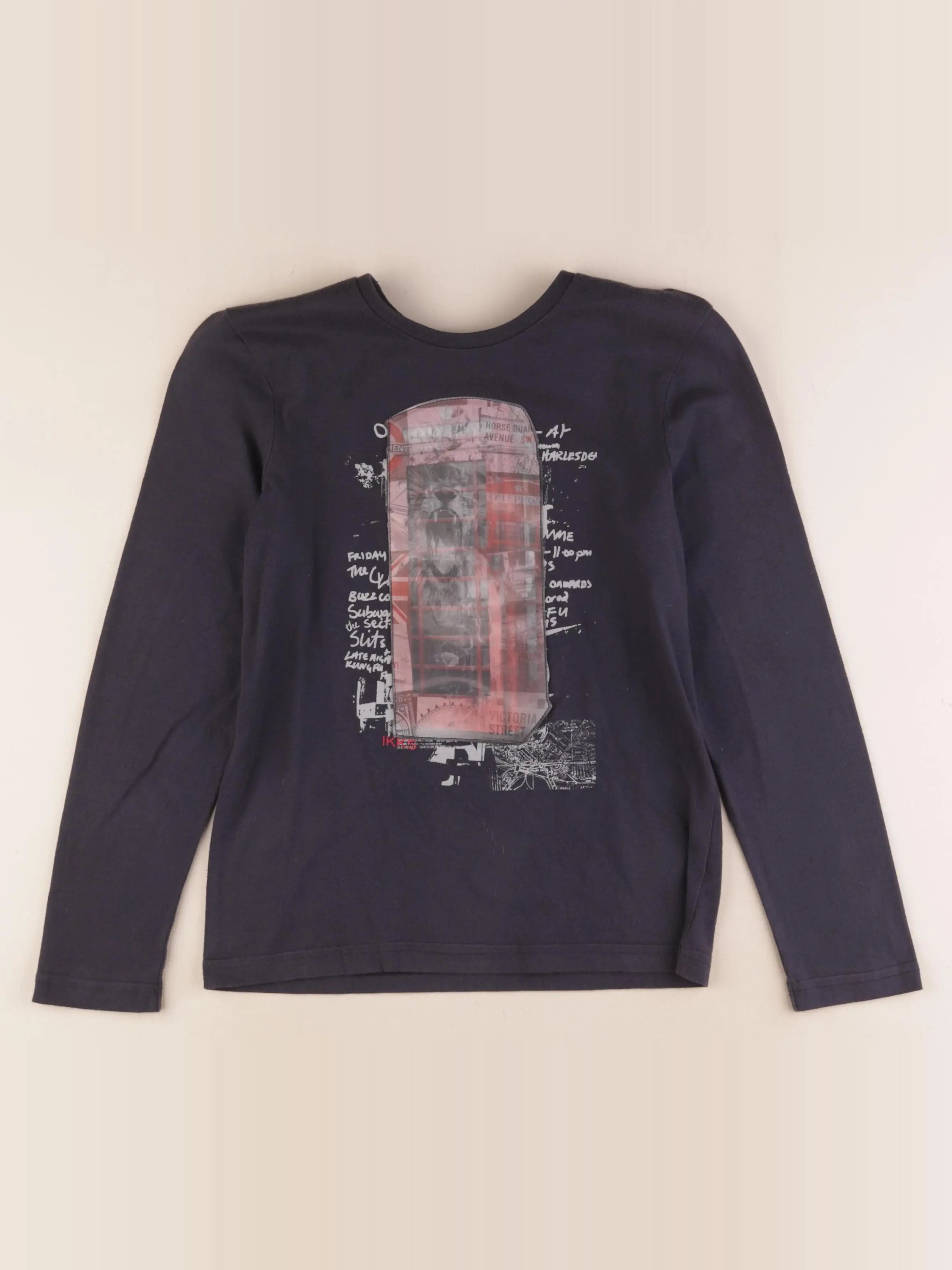 IKKS - tee-shirt gris - 10 ans