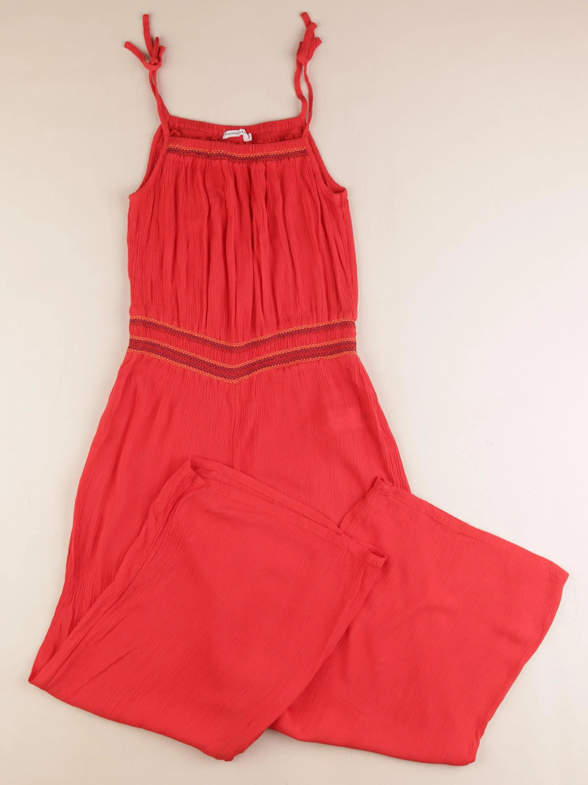 Monoprix - salopette rouge - 12 ans