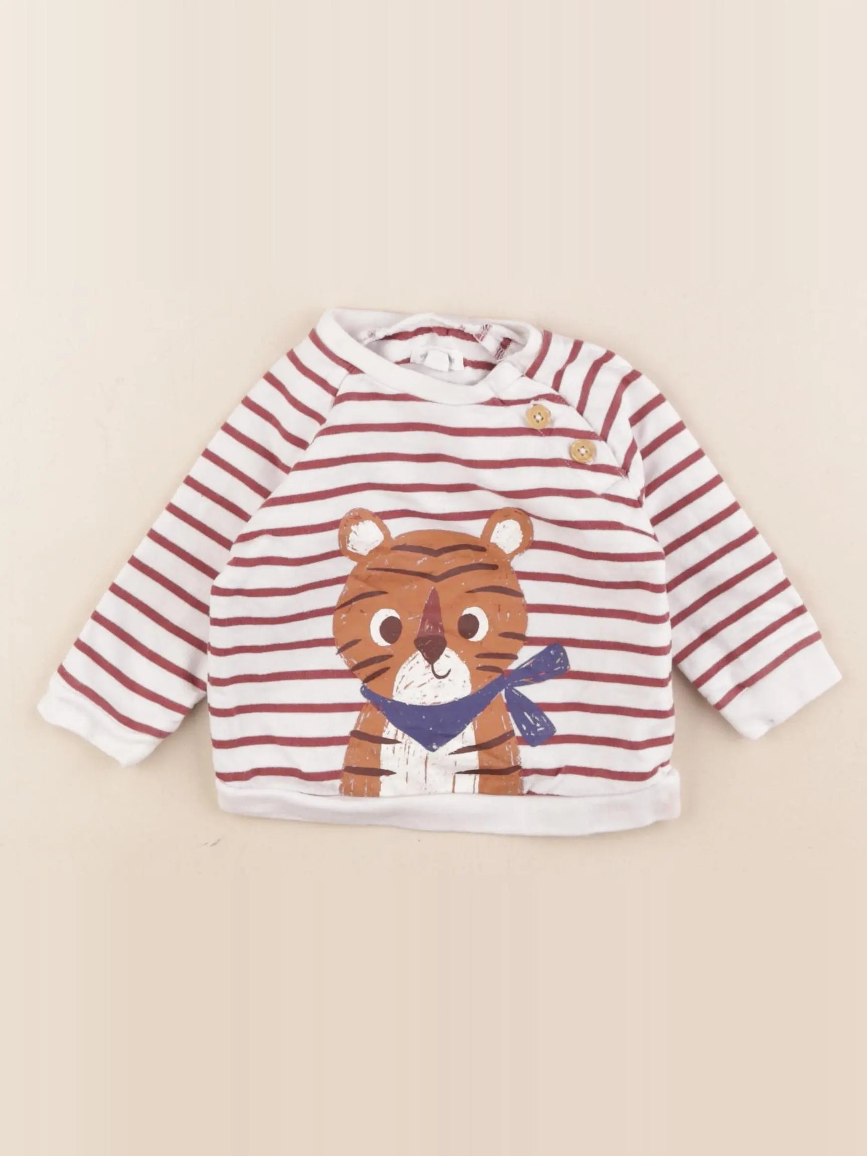 Vertbaudet - sweat multicolore - 6 mois