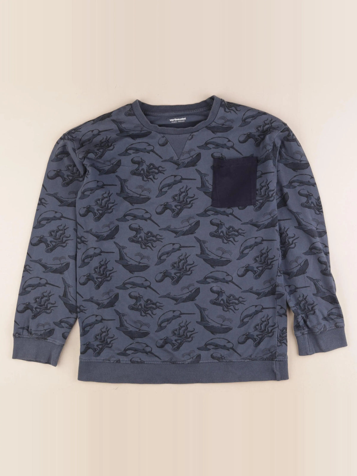 Vertbaudet - tee-shirt bleu - 12 ans