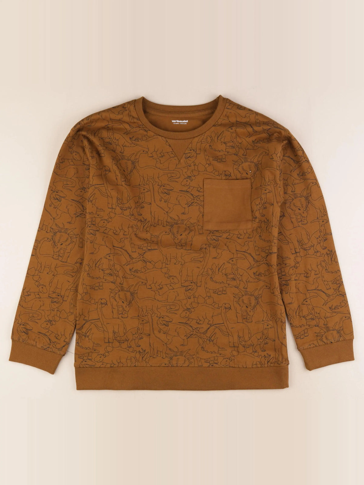 Vertbaudet - tee-shirt marron - 12 ans