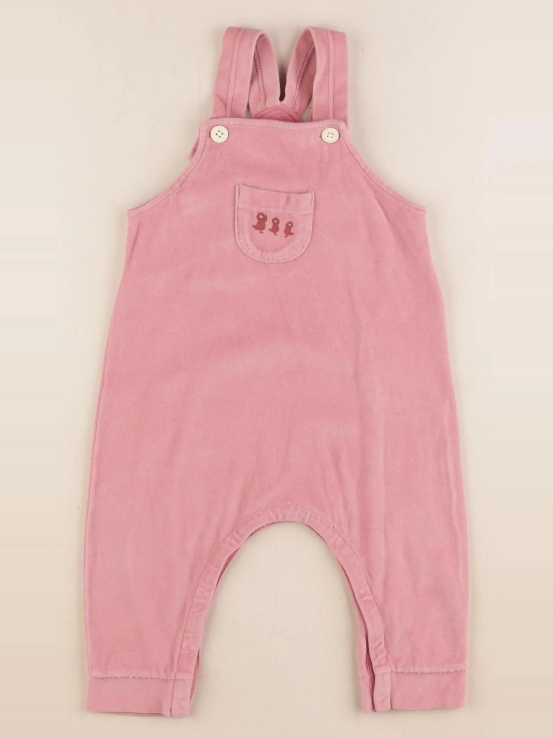 Petit Bateau - salopette rose - 12 mois