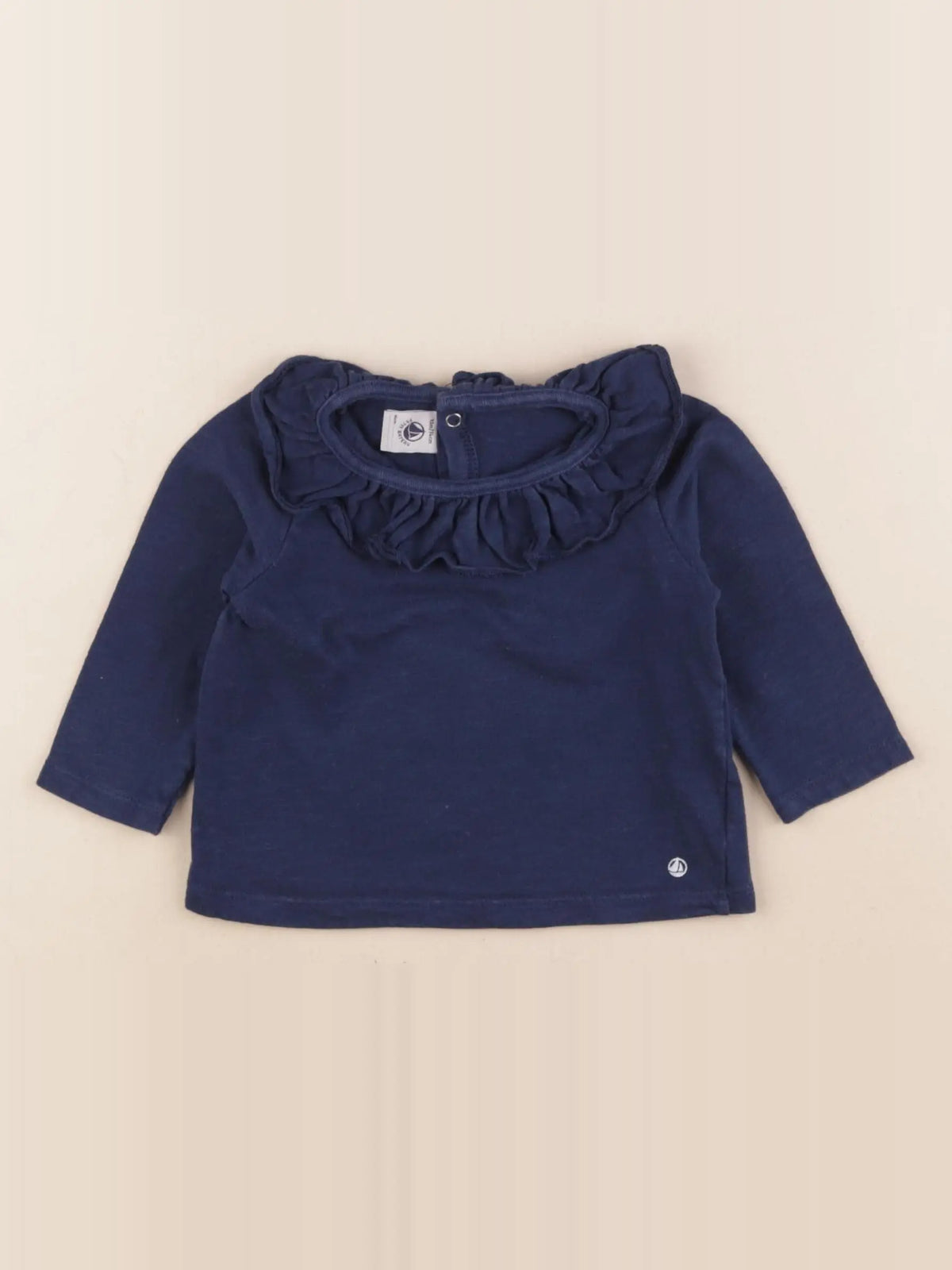 Petit Bateau - tee-shirt bleu - 12 mois