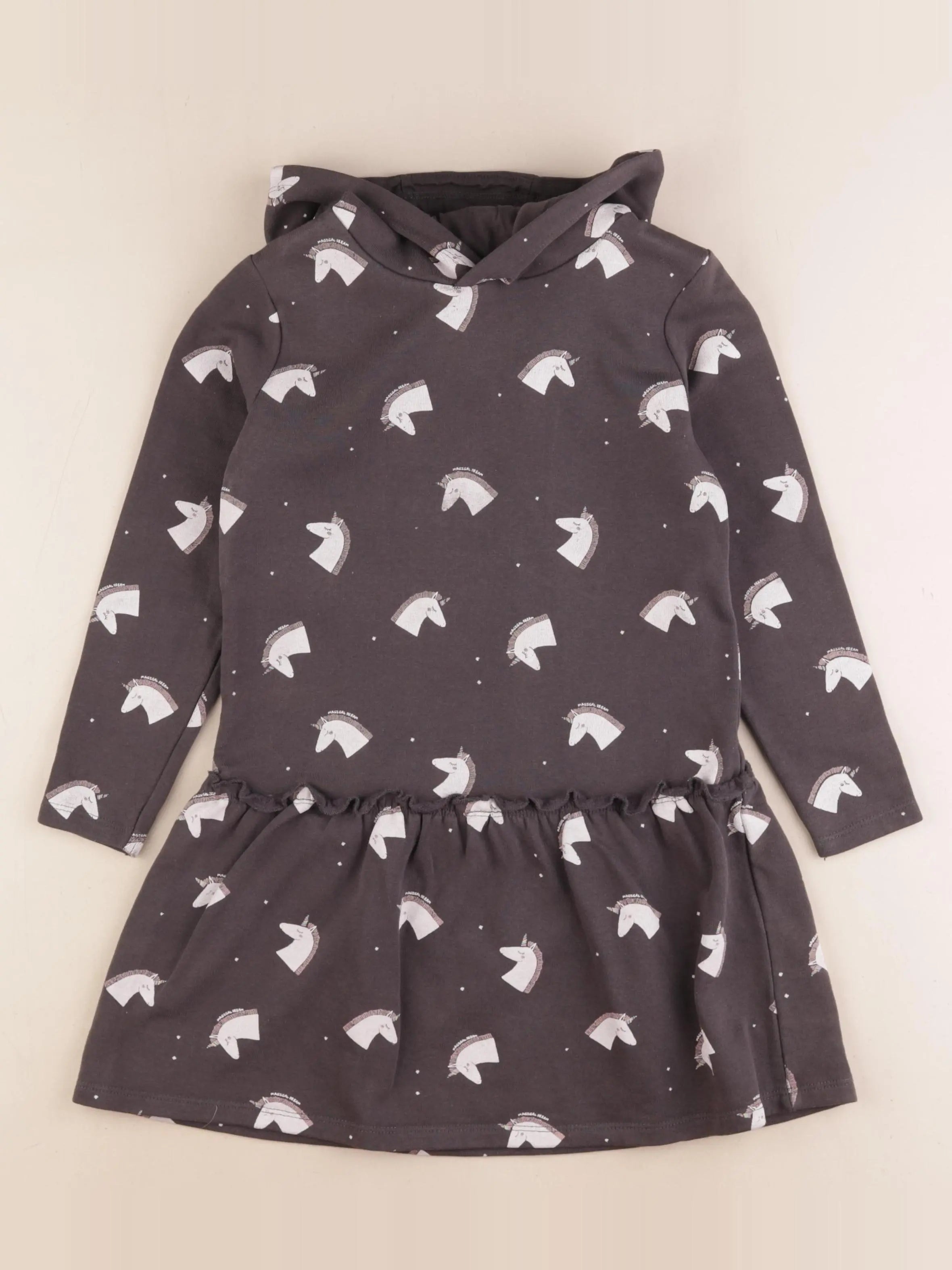 Vertbaudet - robe gris - 7 ans