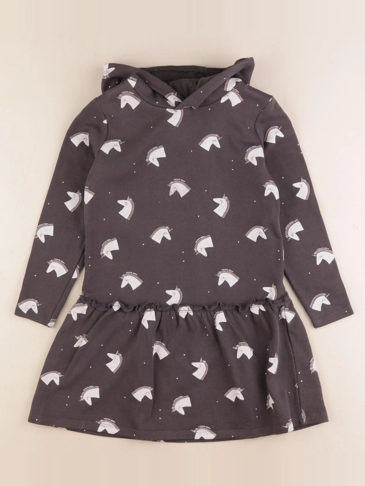 Vertbaudet - robe gris - 7 ans