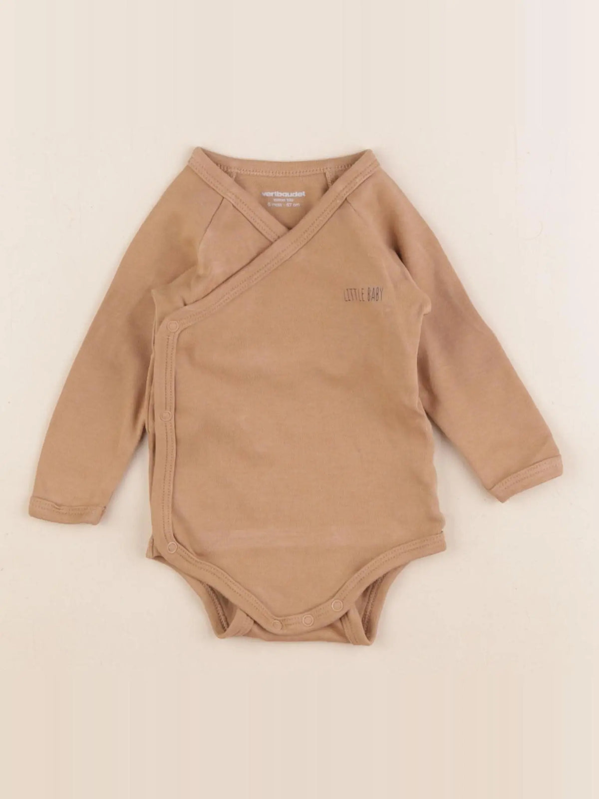 Vertbaudet - body marron - 6 mois