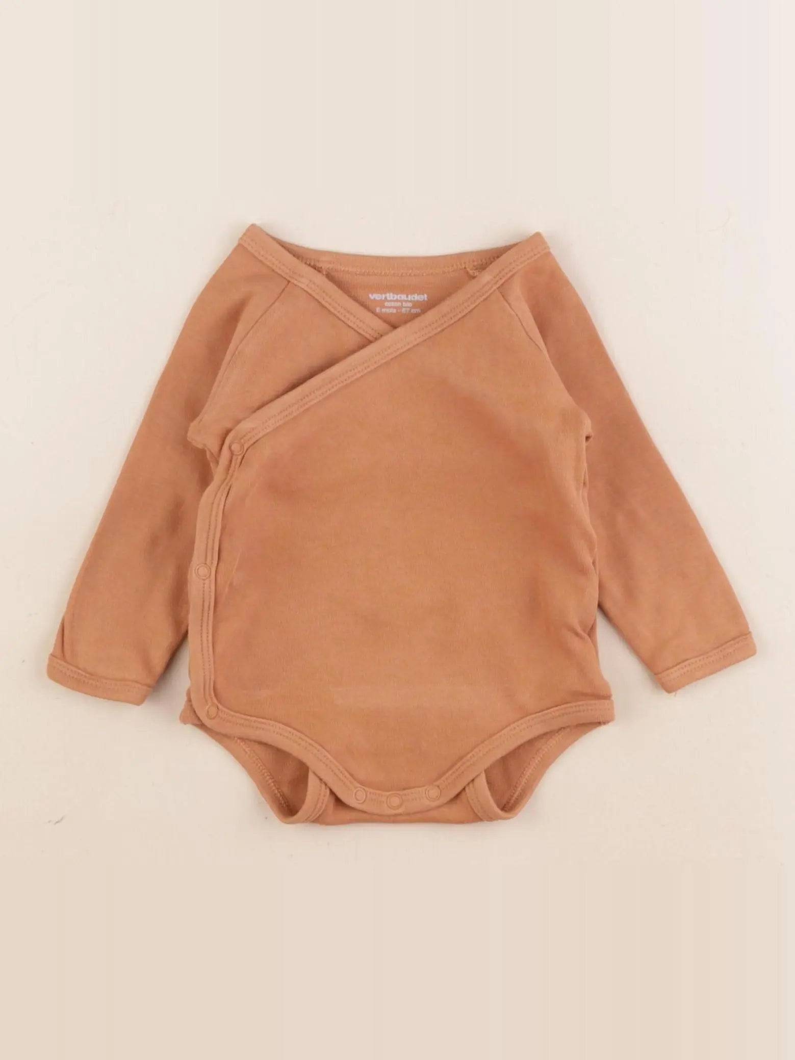 Vertbaudet - body marron - 6 mois
