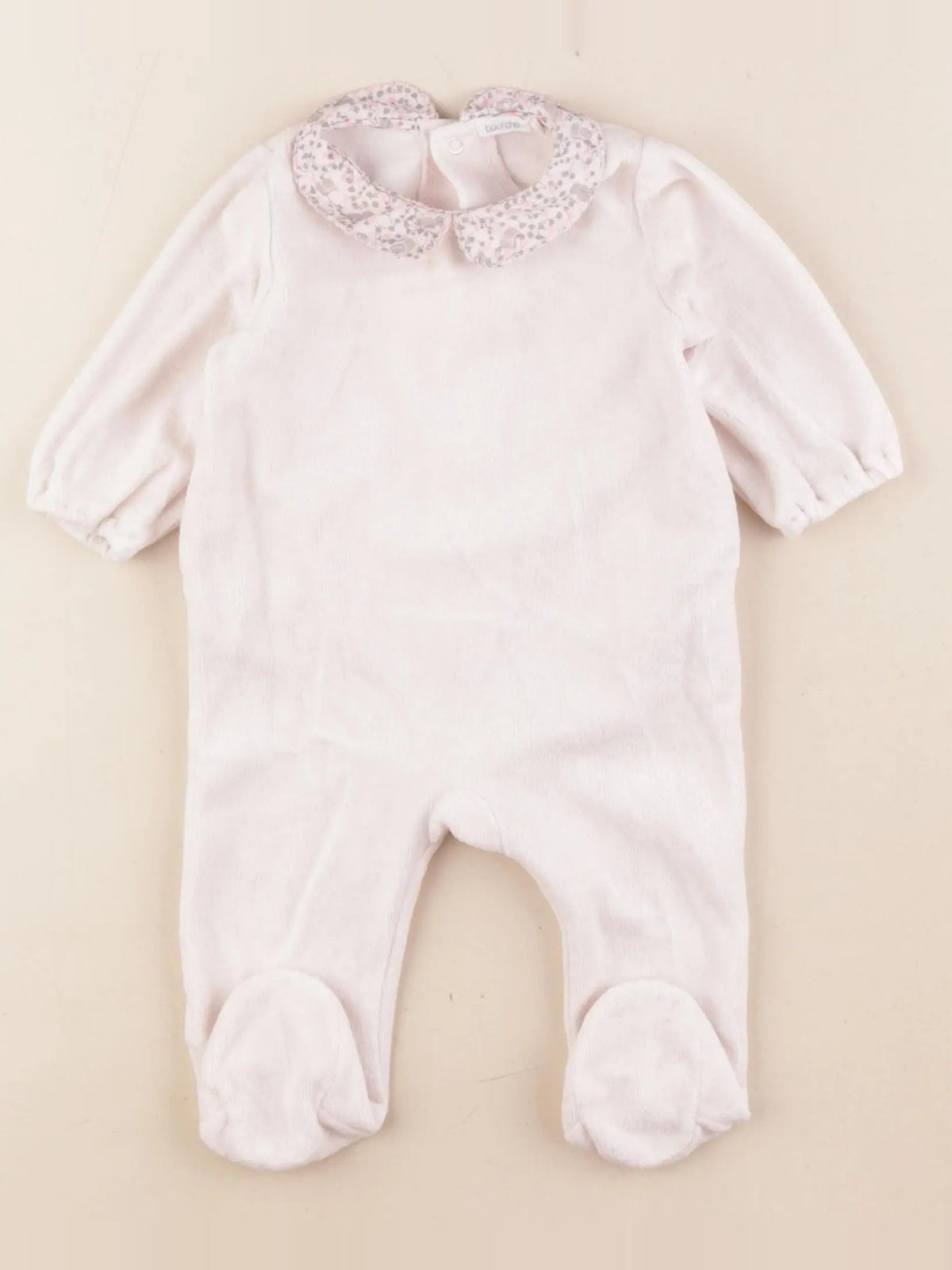 Boutchou - pyjama velours rose - 3 mois