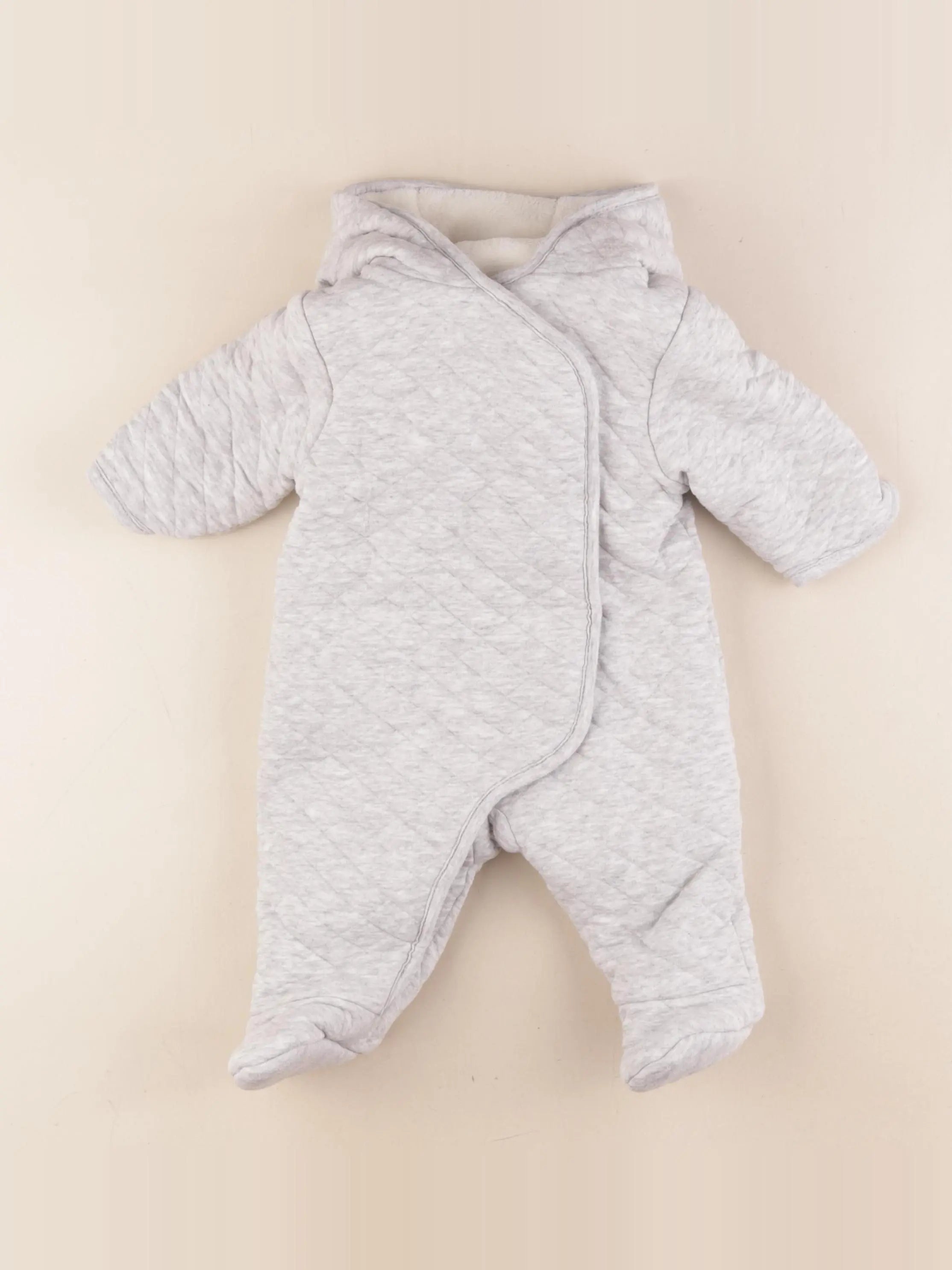 Petit Bateau - combi-pilote gris - 3 mois