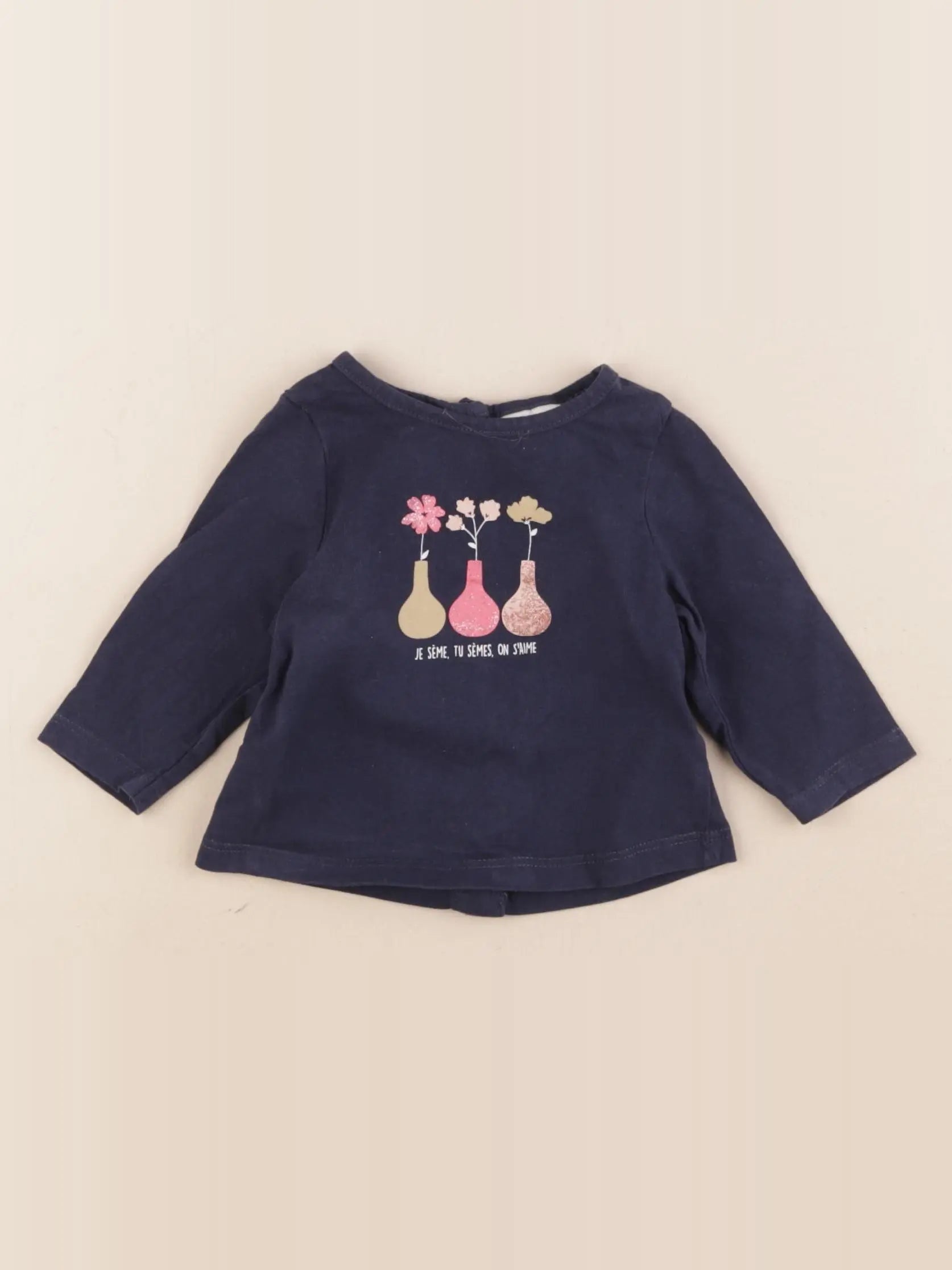 Tape à l'oeil - tee-shirt bleu - 3 mois