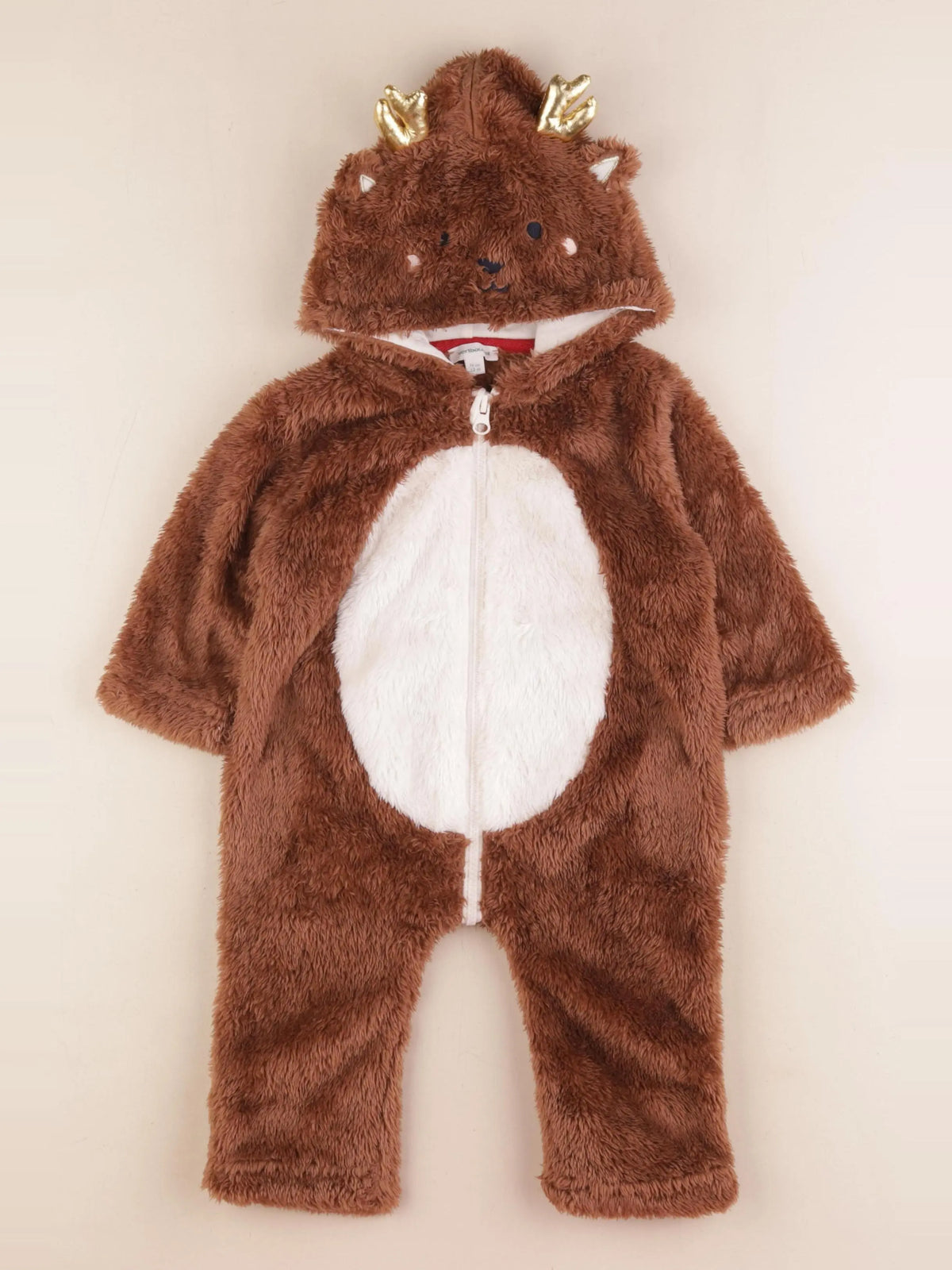 Vertbaudet - sur-pyjama marron, or - 12 mois