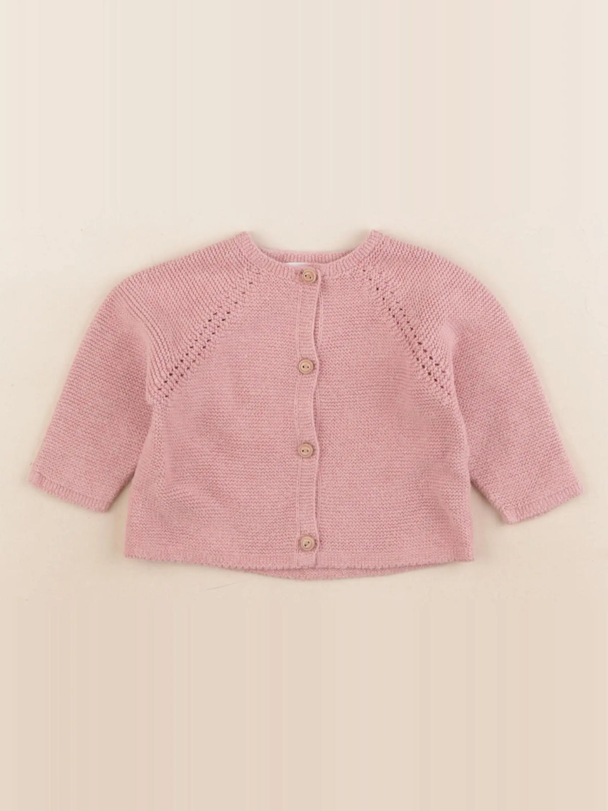 Zara - gilet rose - 3/6 mois