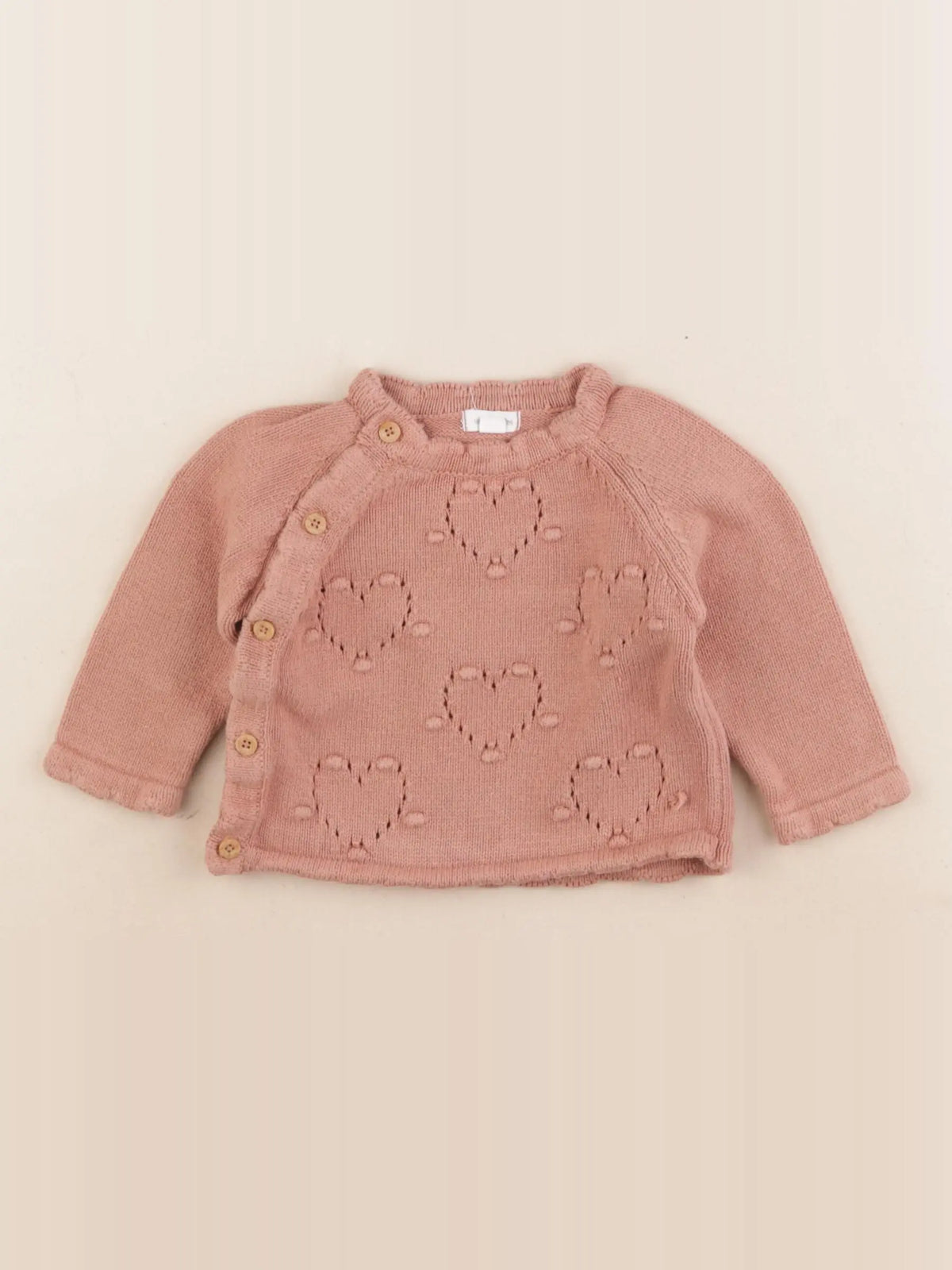 Vertbaudet - pull marron - 6 mois