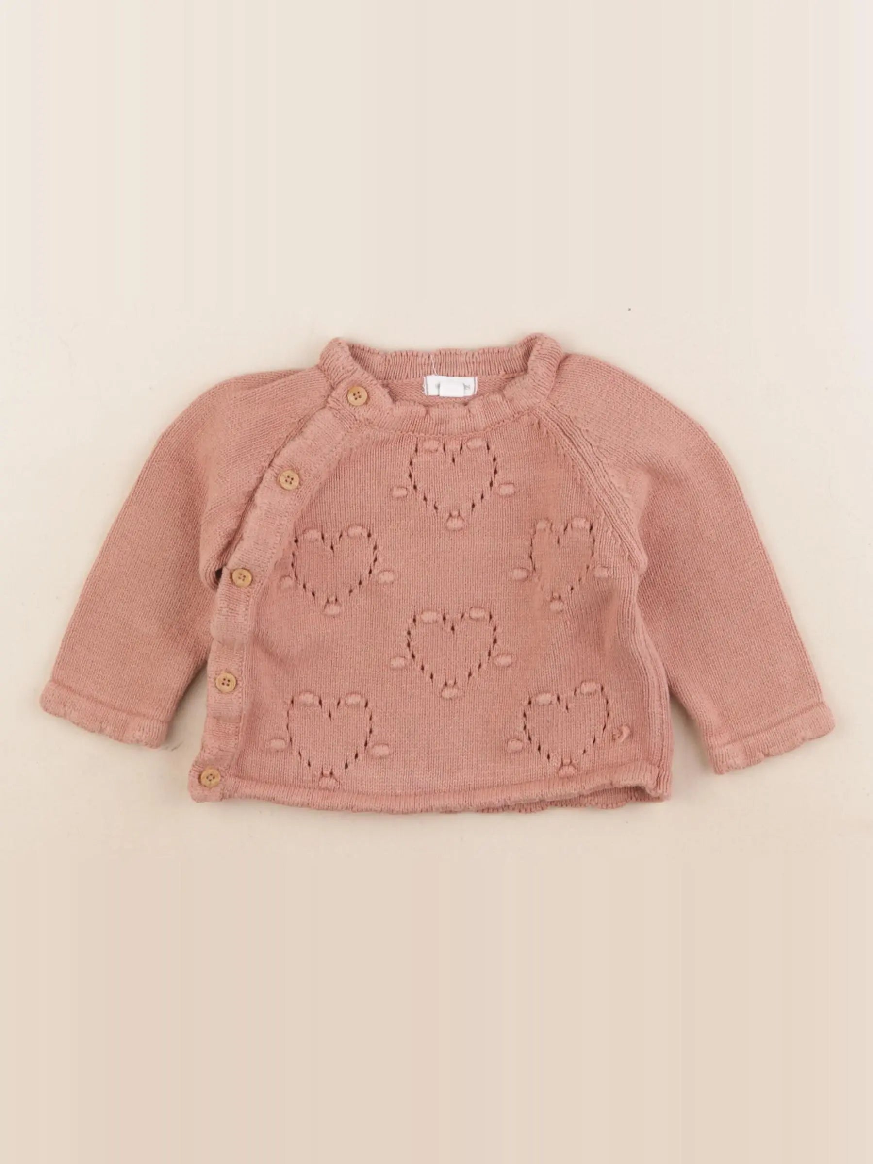 Vertbaudet - pull marron - 6 mois