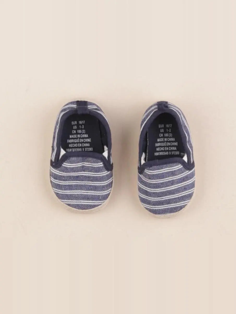 H&M - chaussons bleu, blanc - pointure 16/17