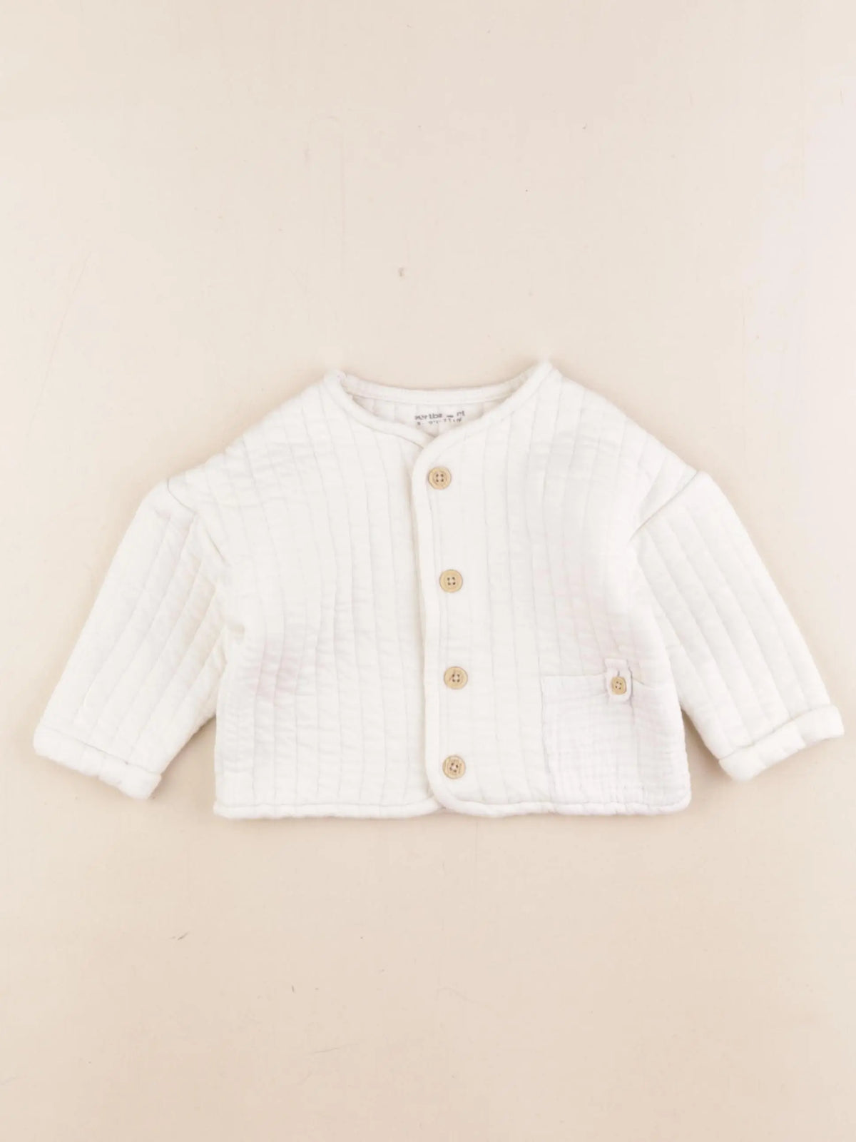 Vertbaudet - veste beige - 9 mois