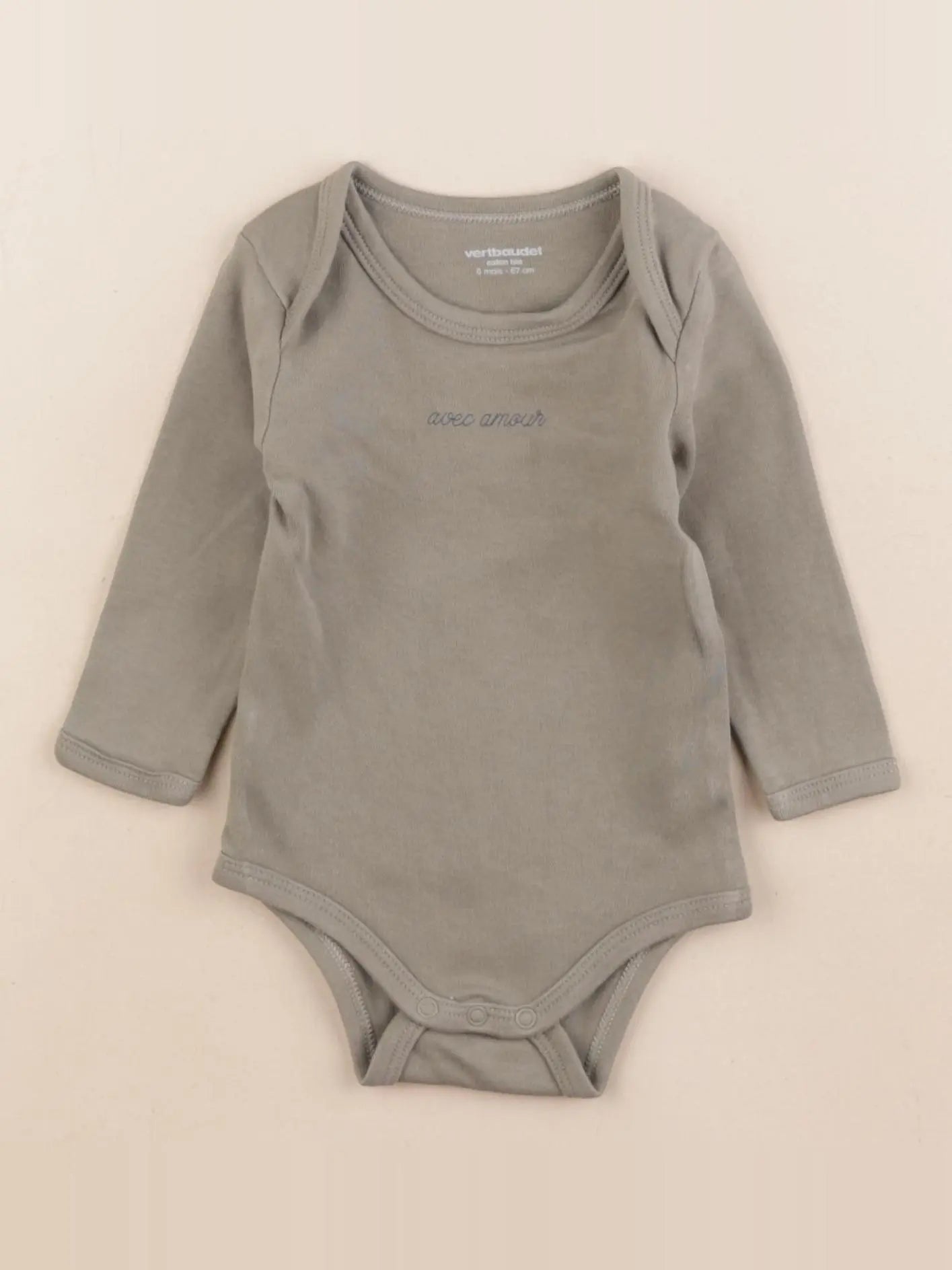 Vertbaudet - body vert - 6 mois