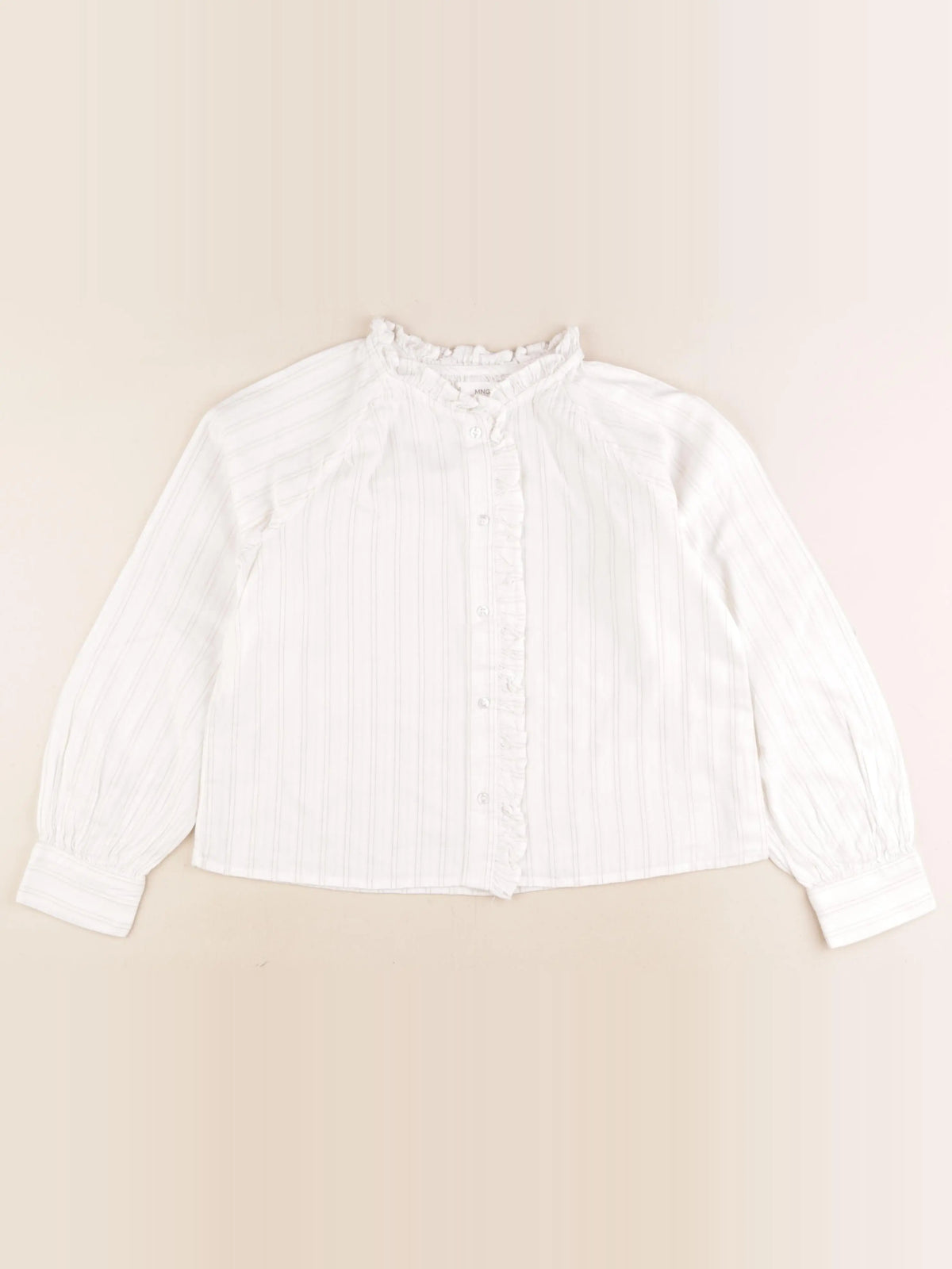 Mango - blouse blanc, or - 10 ans