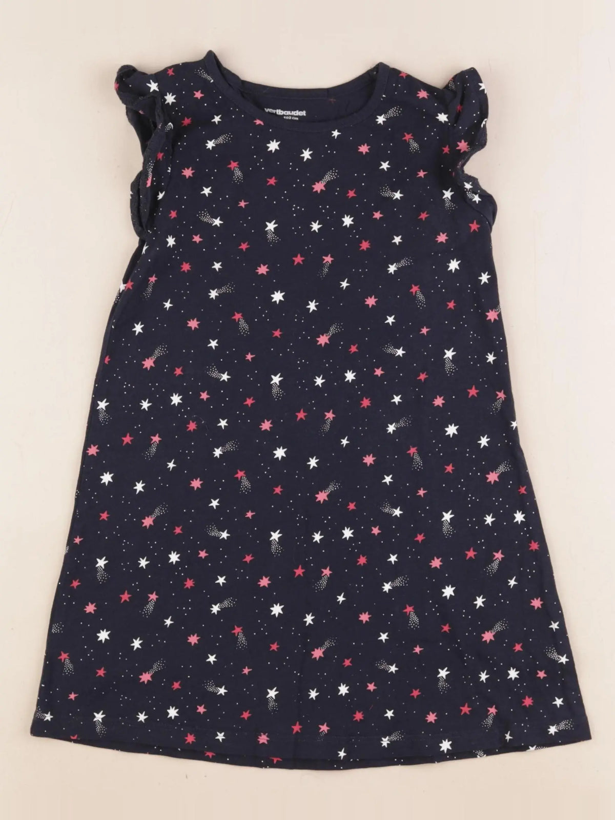 Vertbaudet - chemise de nuit coton bleu - 4 ans