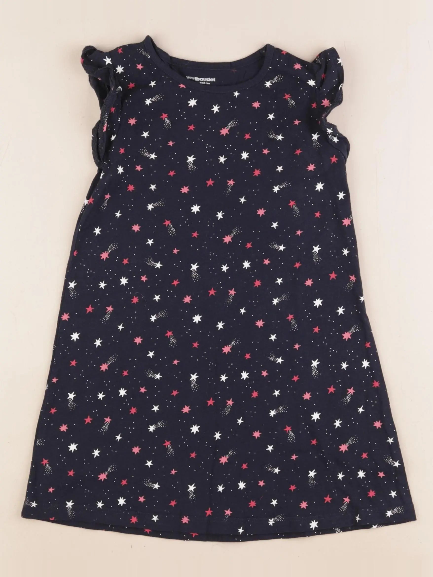 Vertbaudet - chemise de nuit coton bleu - 4 ans