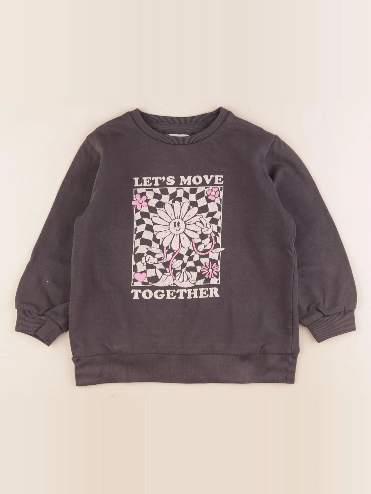 Vertbaudet - sweat gris - 6 ans