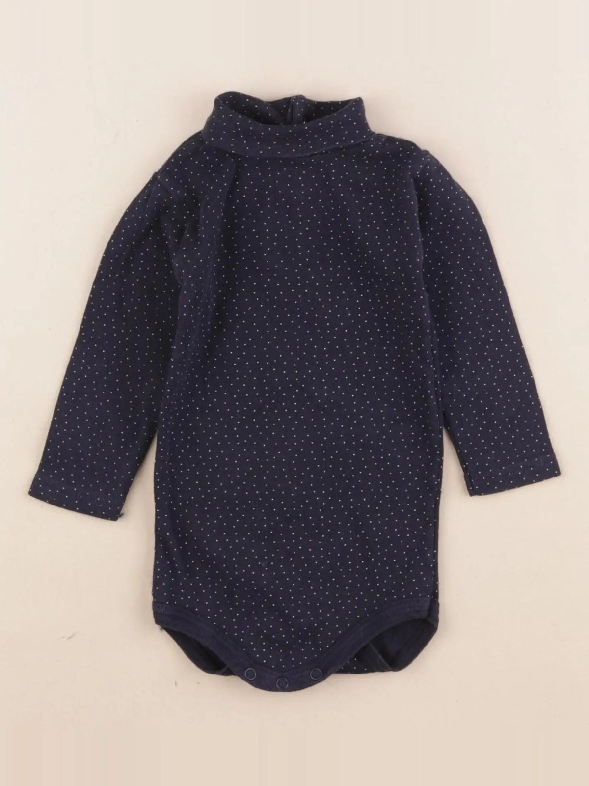 Petit Bateau - body à col bleu - 6 mois