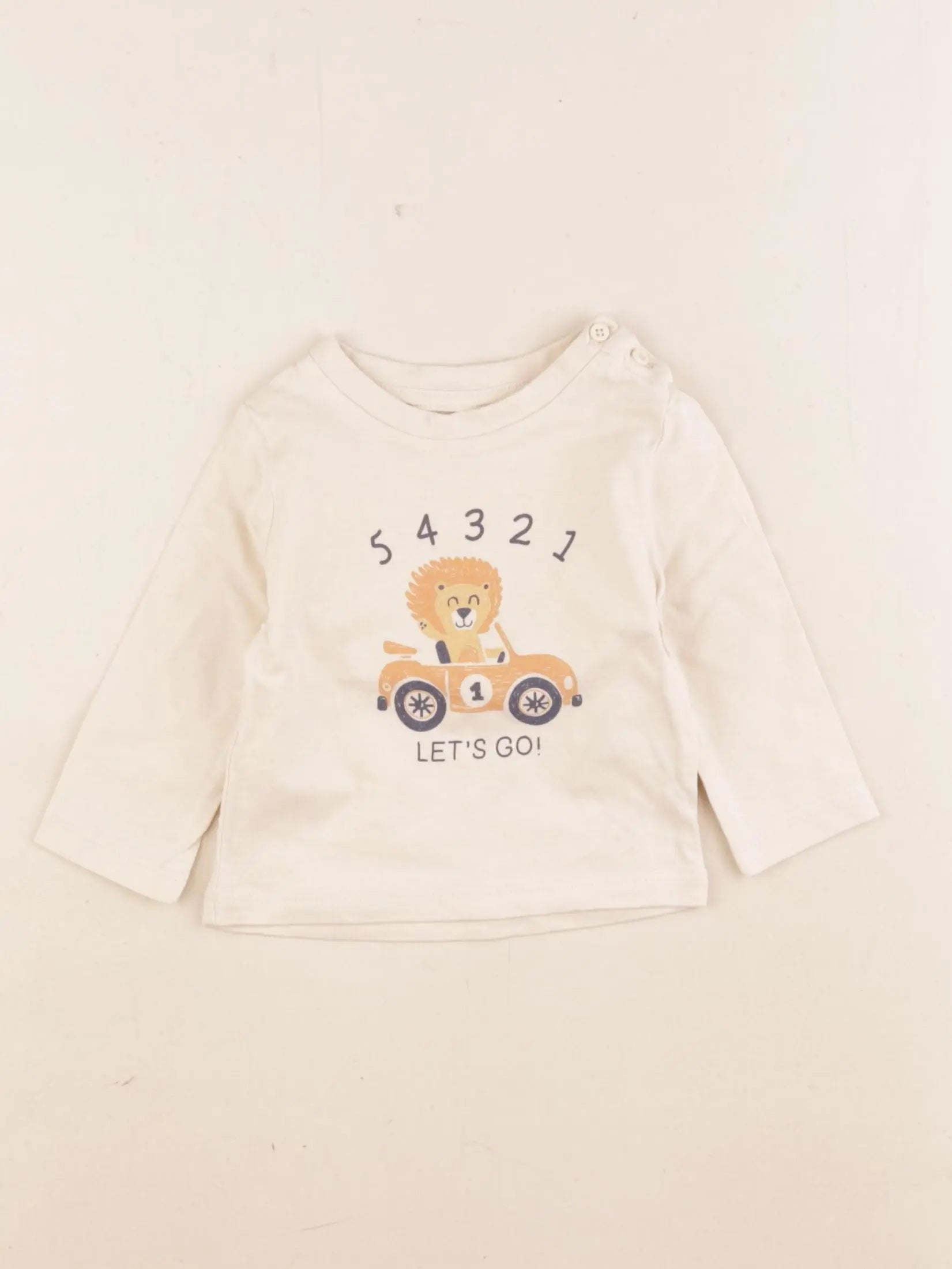 Vertbaudet - tee-shirt beige - 3 mois