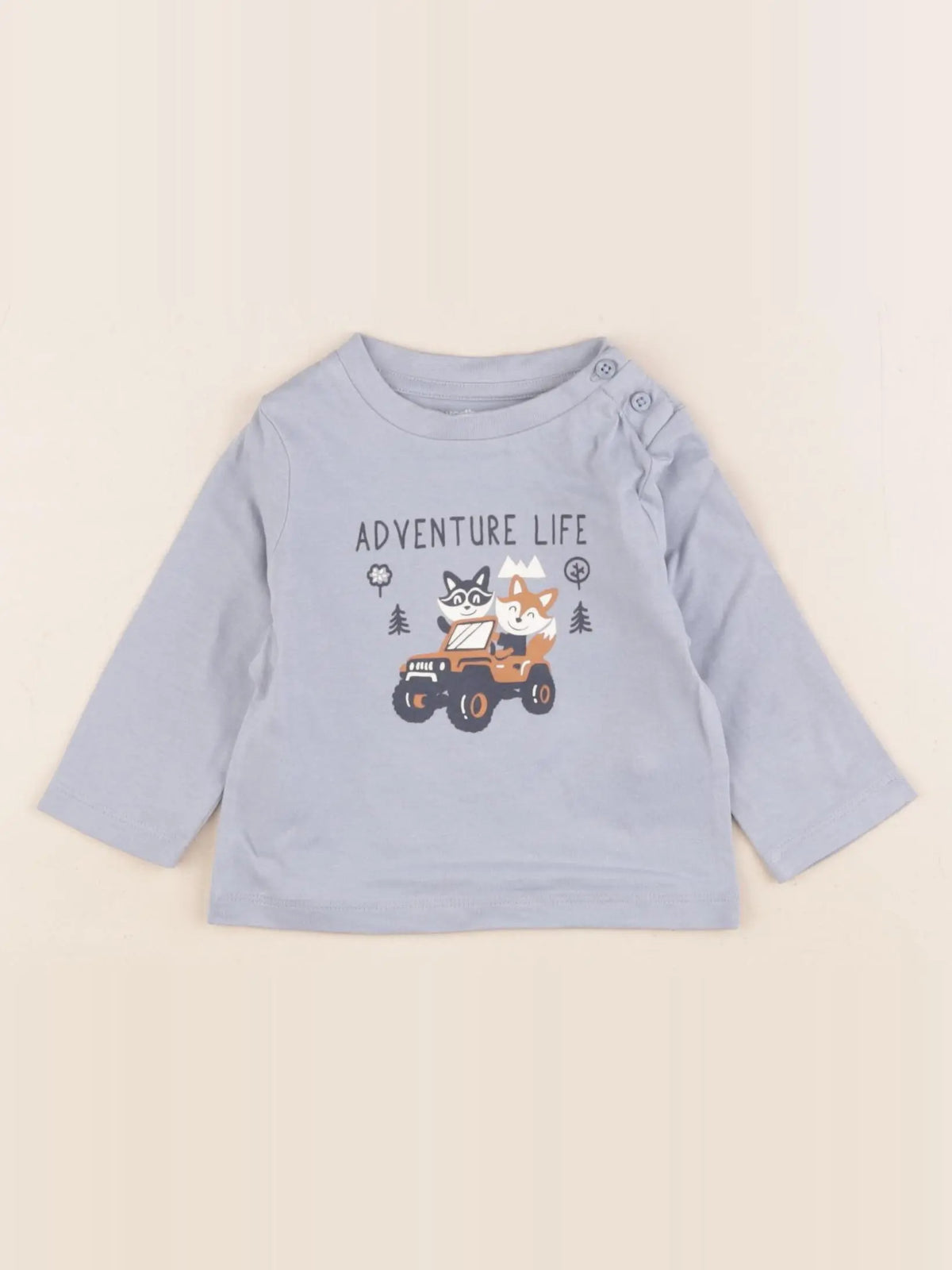 Vertbaudet - tee-shirt bleu - 3 mois