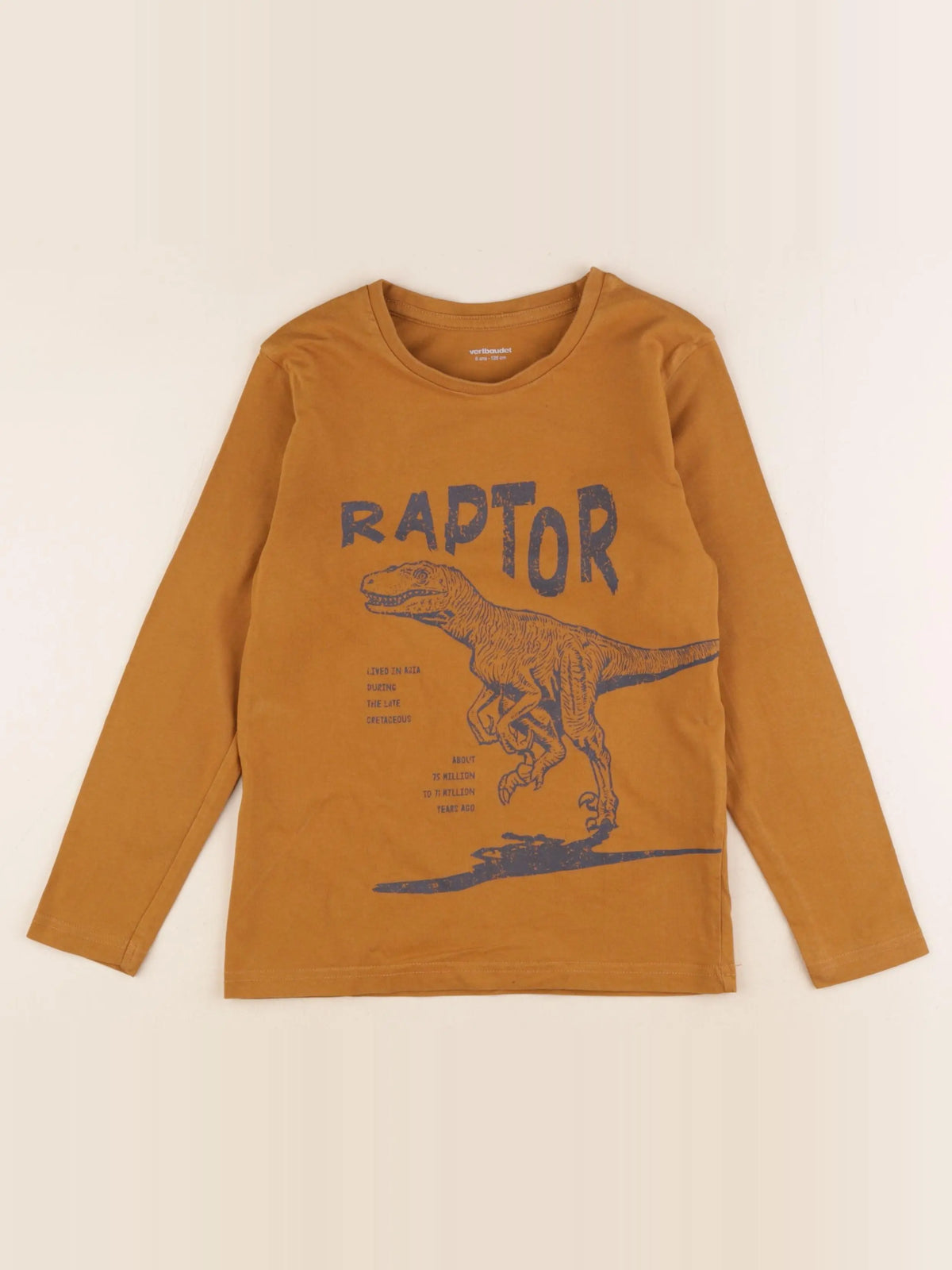 Vertbaudet - tee-shirt marron - 8 ans
