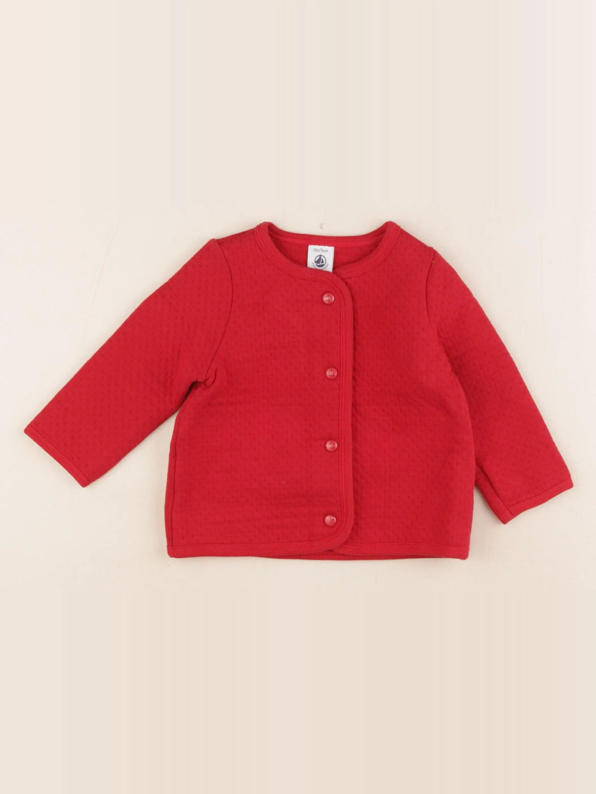Petit Bateau - sweat rouge - 12 mois