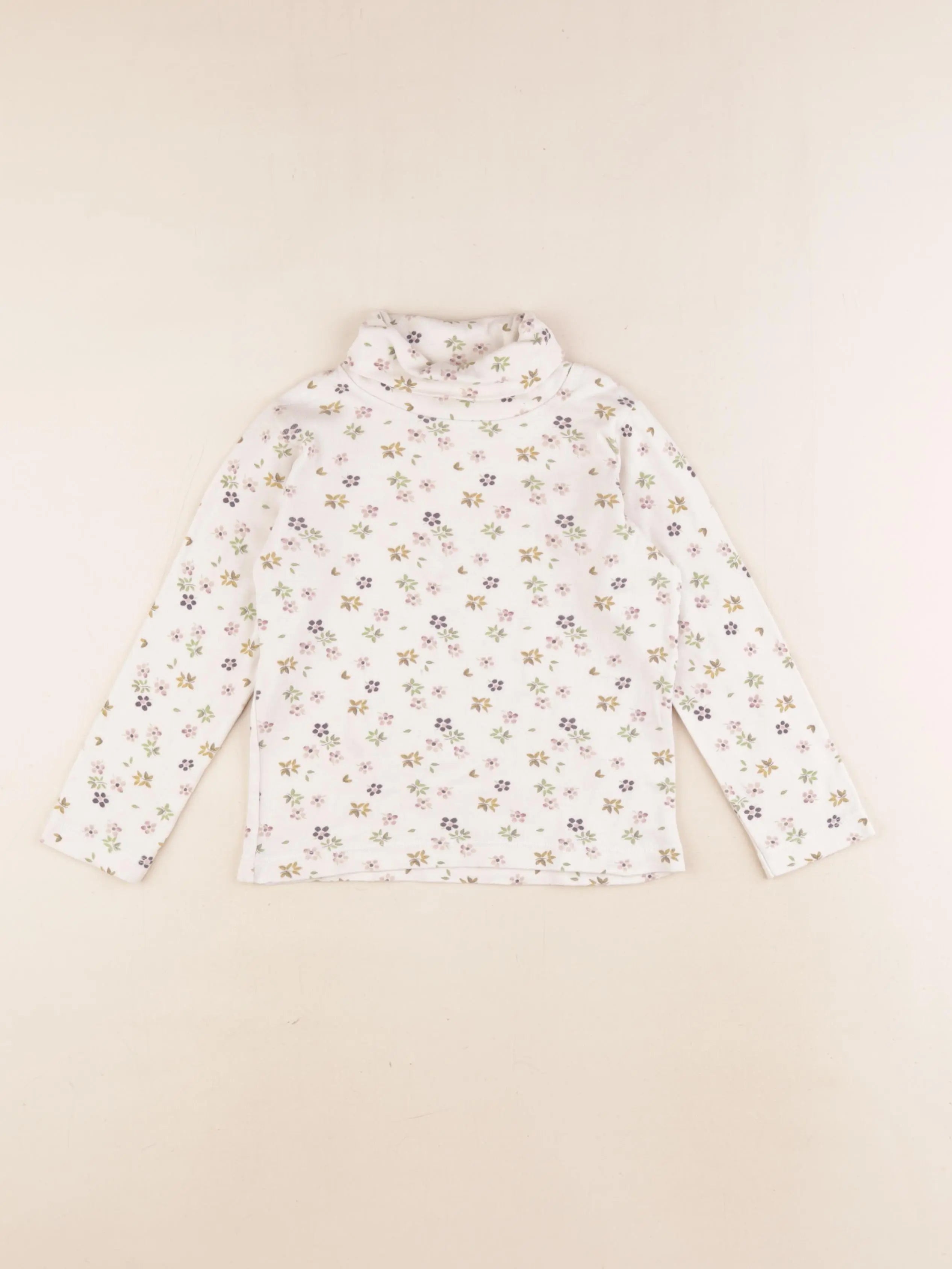 Petit Bateau - sous-pull blanc - 4 ans