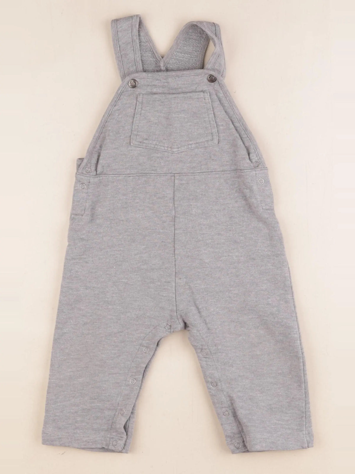 Petit Bateau - salopette gris - 12 mois