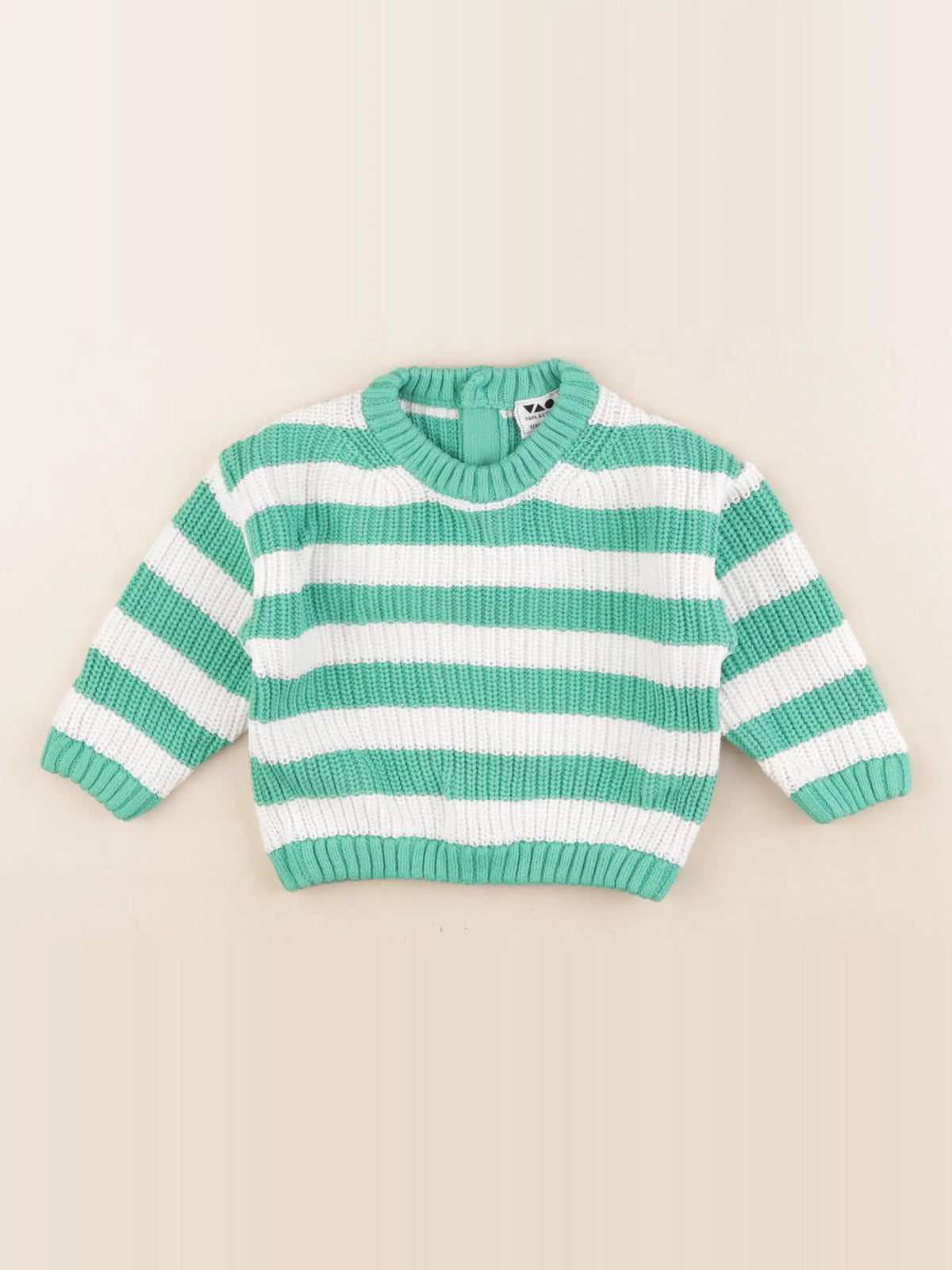 Tape à l'oeil - pull blanc, vert - 12 mois