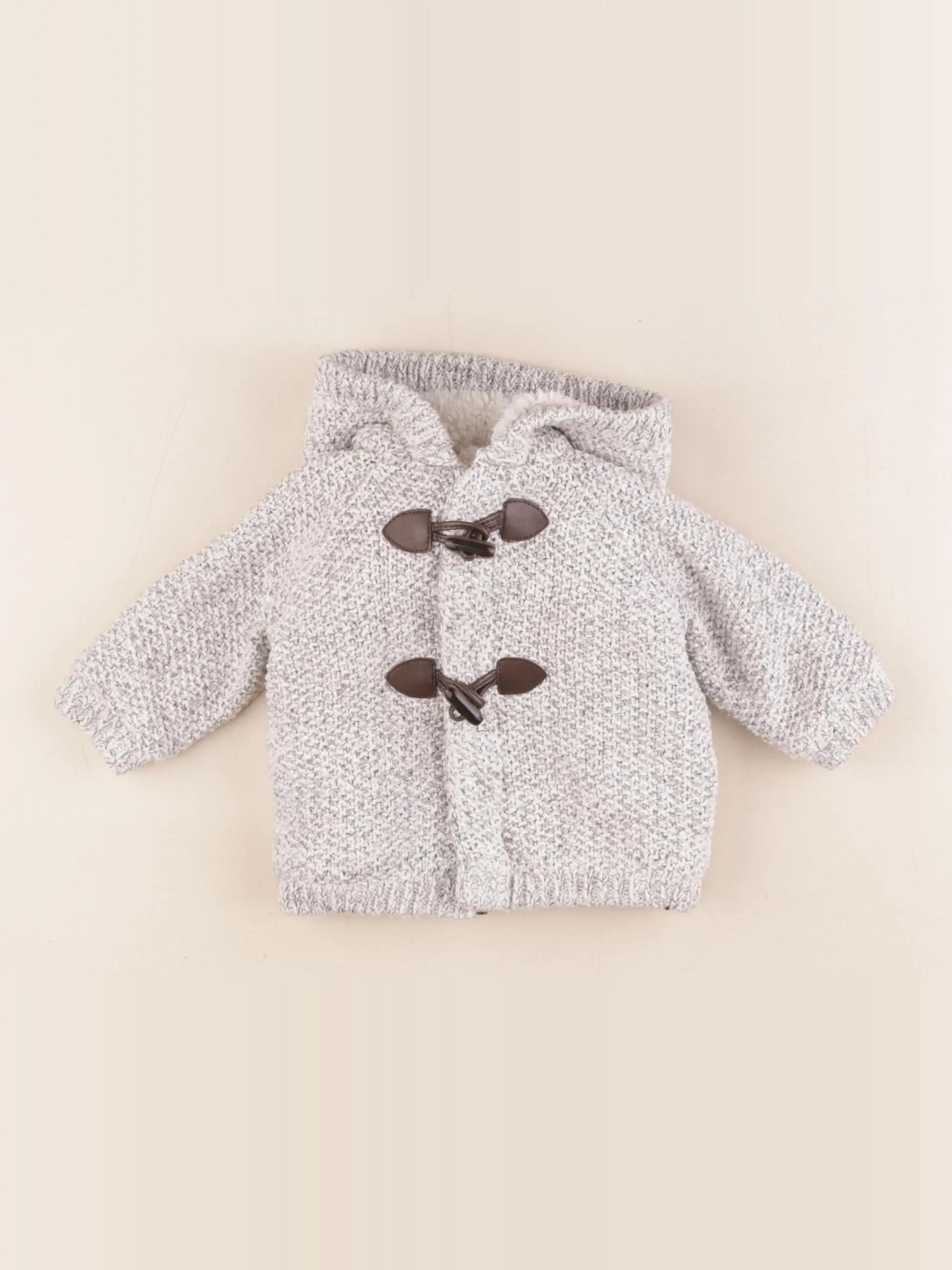 Vertbaudet - gilet gris - 9 mois