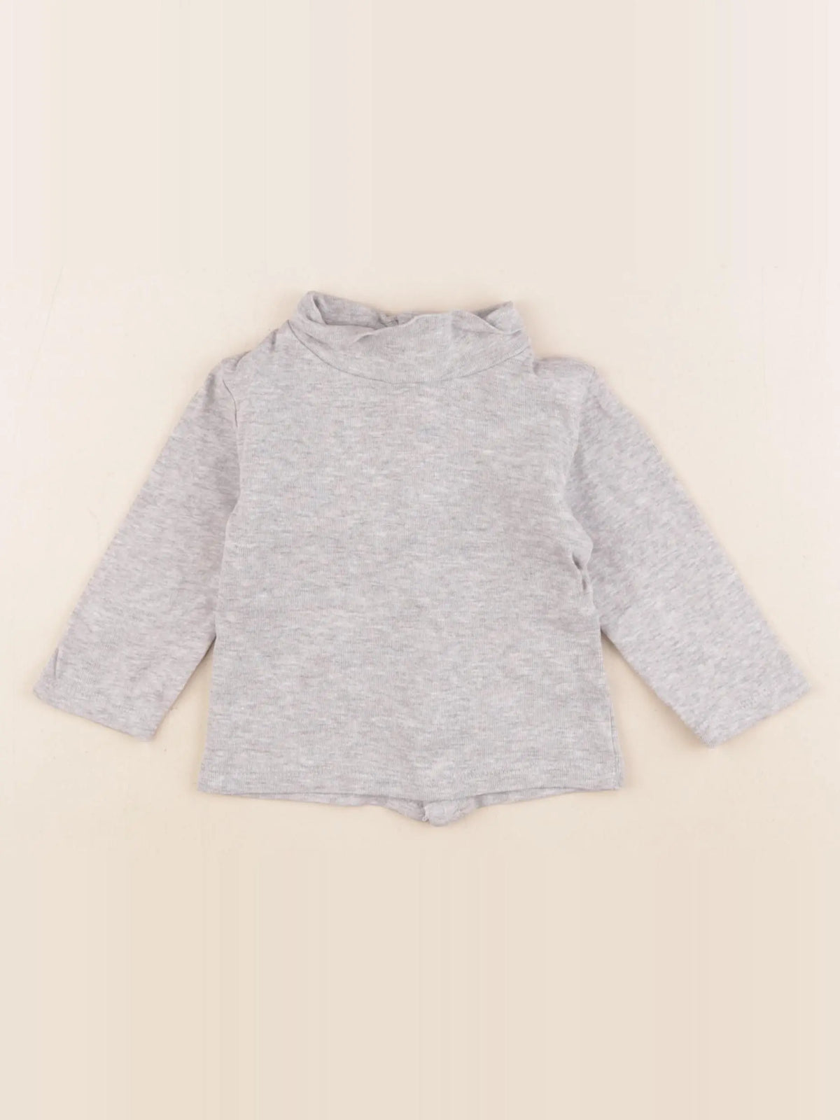 Vertbaudet - sous-pull gris - 9 mois