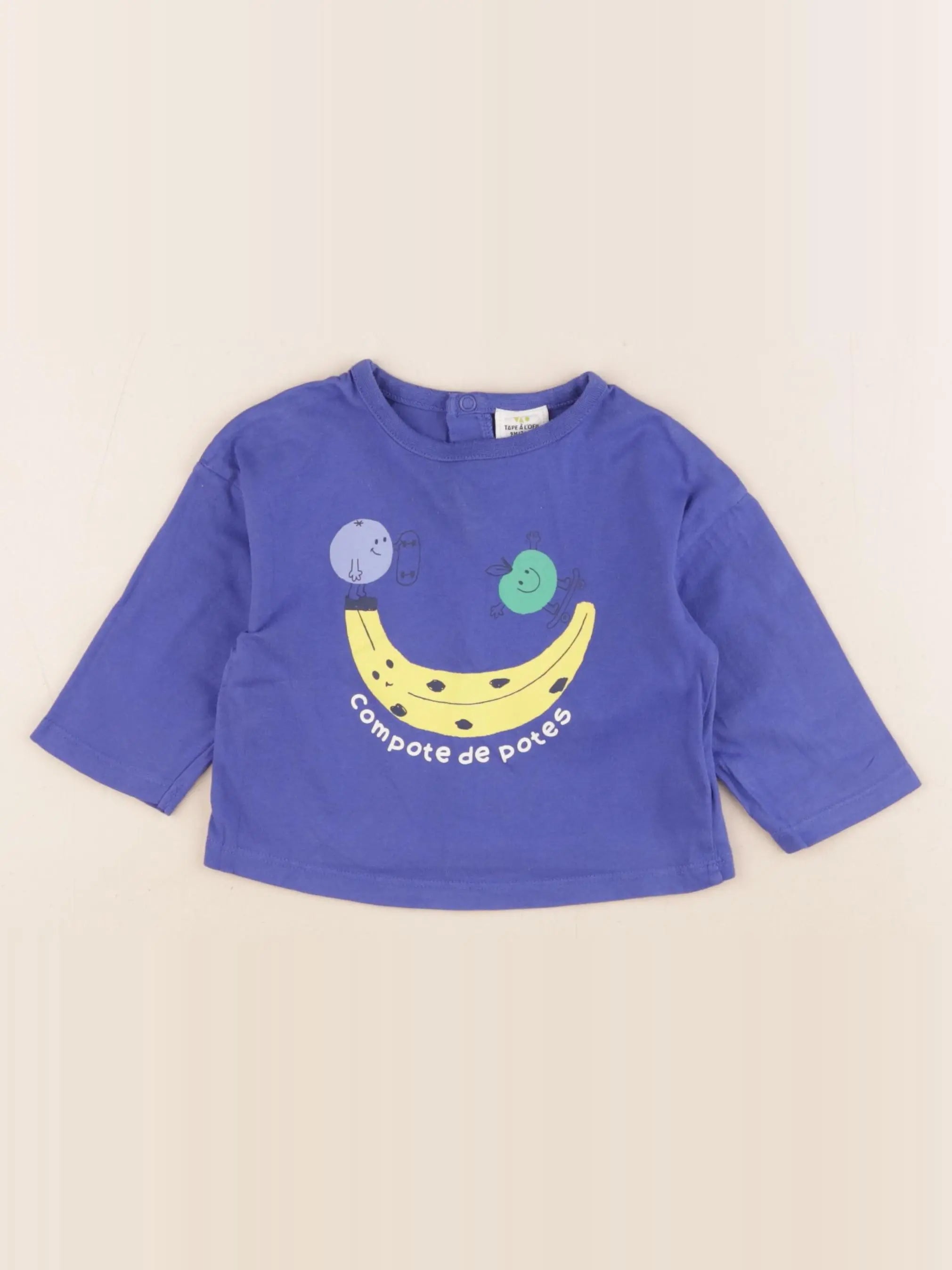 Tape à l'oeil - tee-shirt bleu - 9 mois