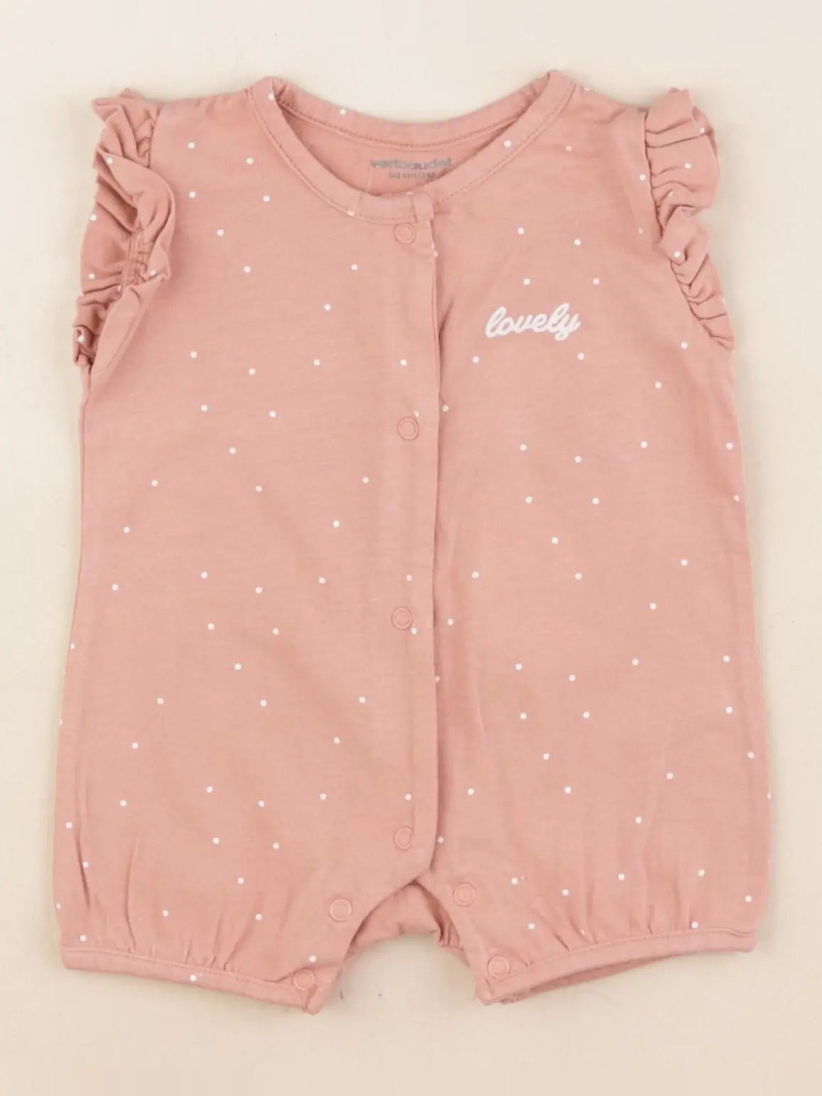 Vertbaudet - pyjama coton rose - 3 mois