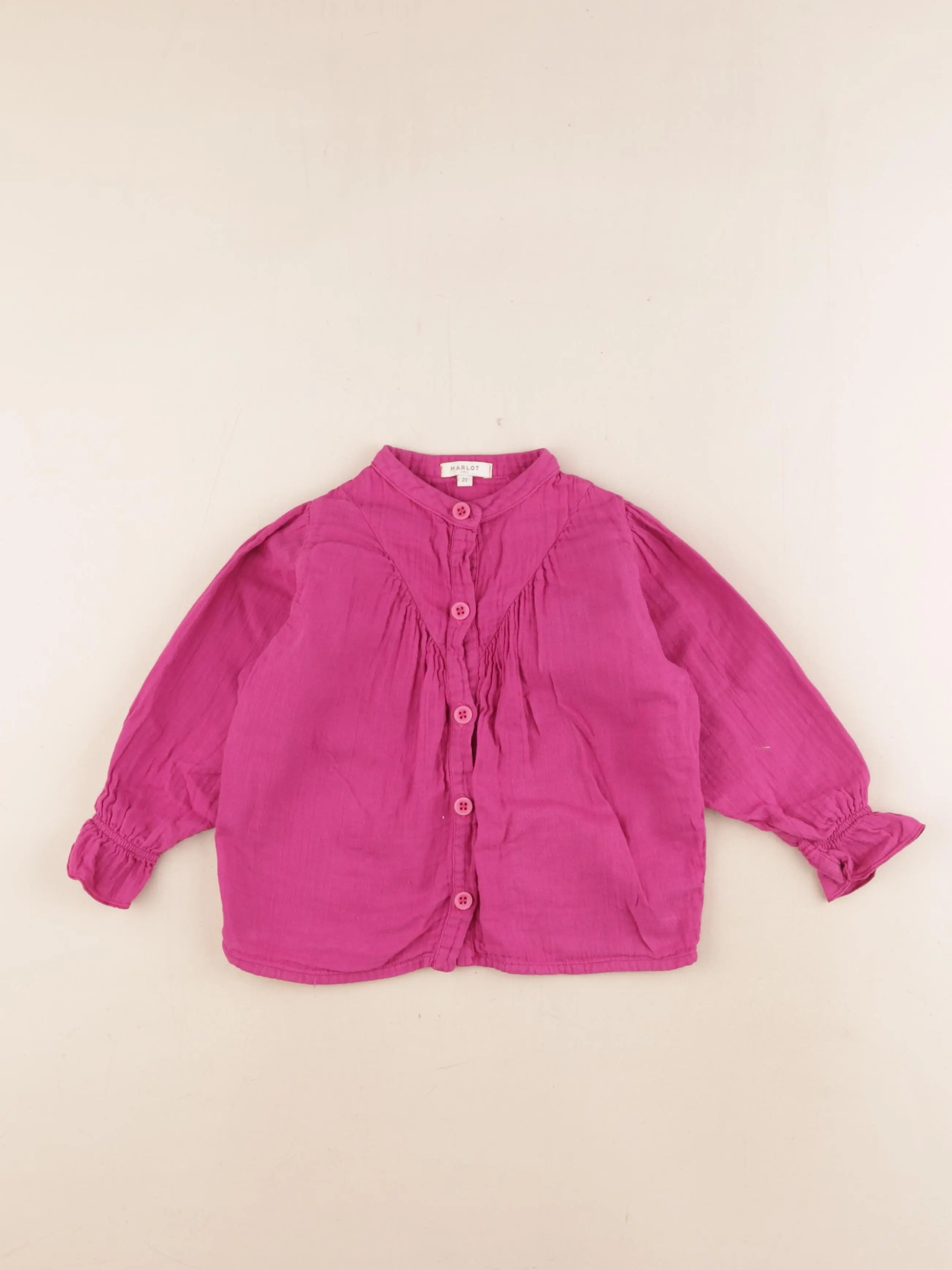 Marlot Paris - blouse rose - 2 ans