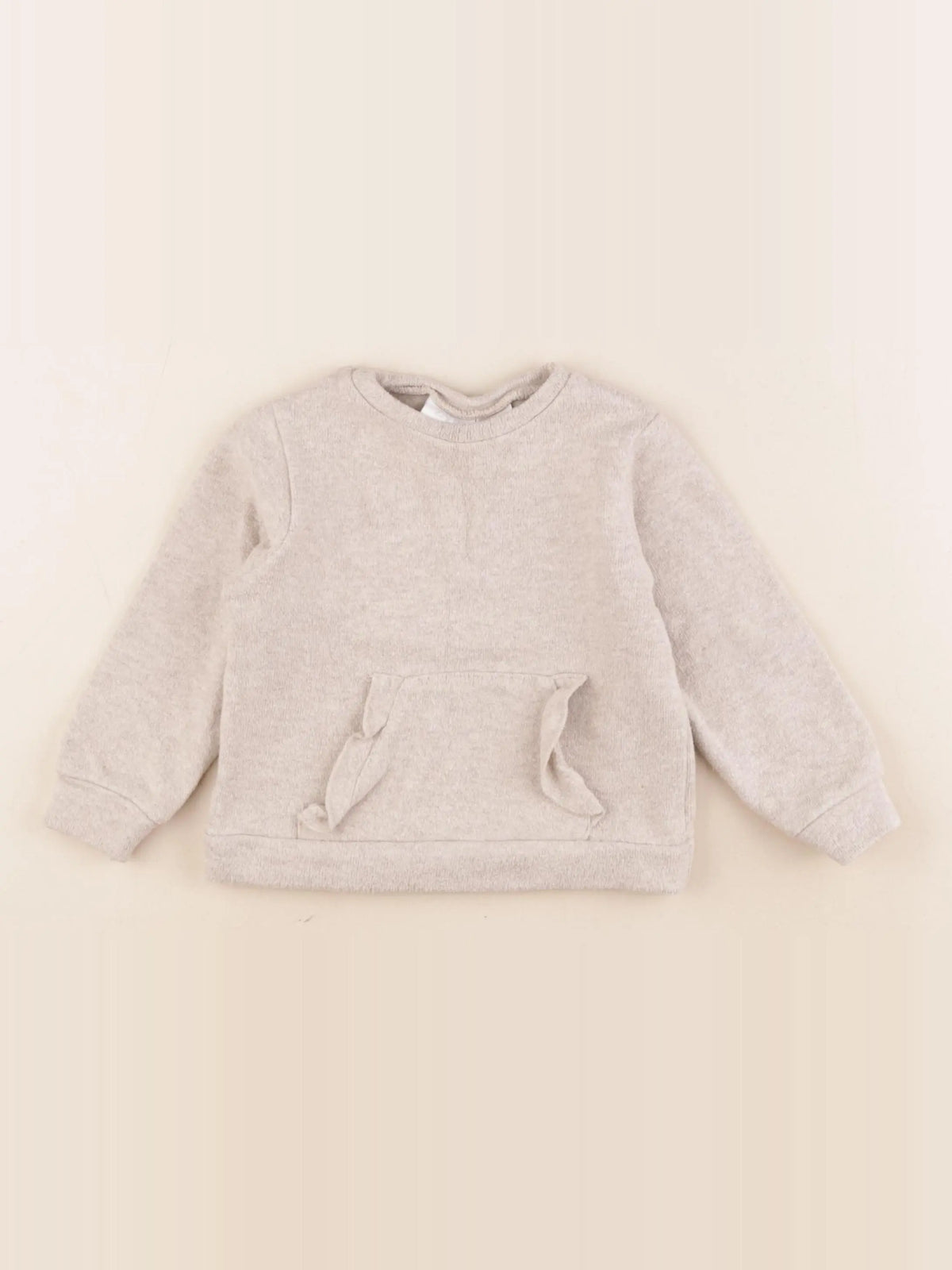 Zara - sweat beige - 9/12 mois