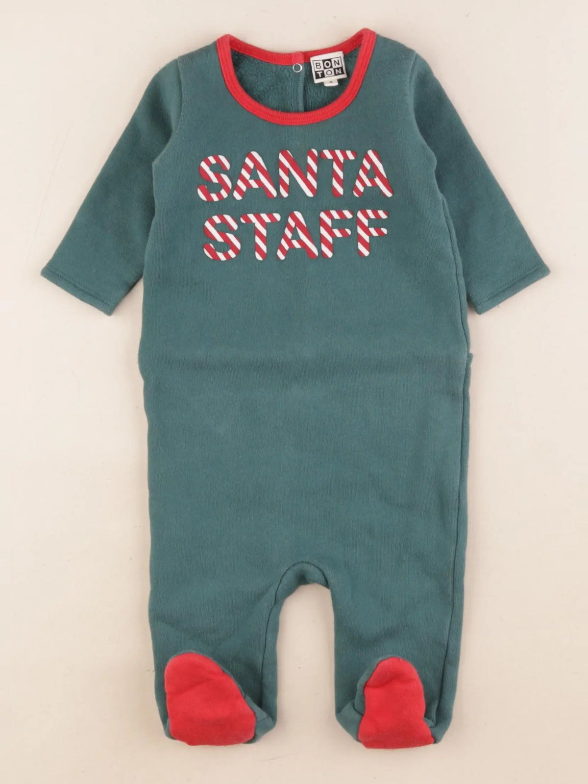 Bonton - pyjama coton vert - 6 mois