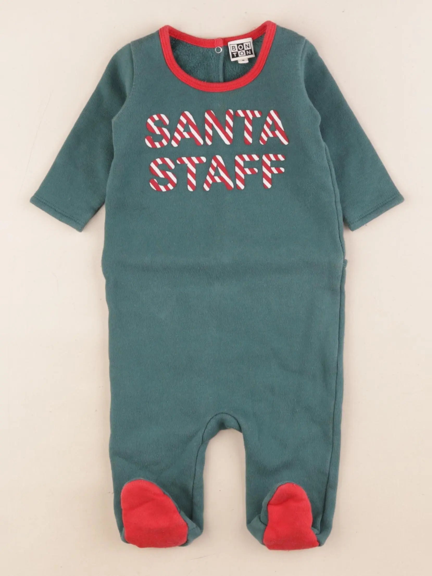 Bonton - pyjama coton vert - 6 mois