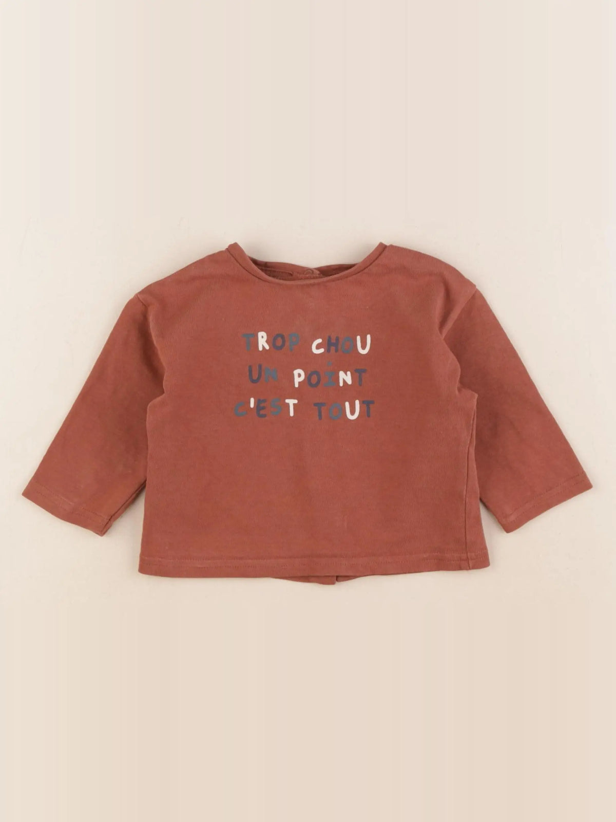 Vertbaudet - tee-shirt marron - 6 mois