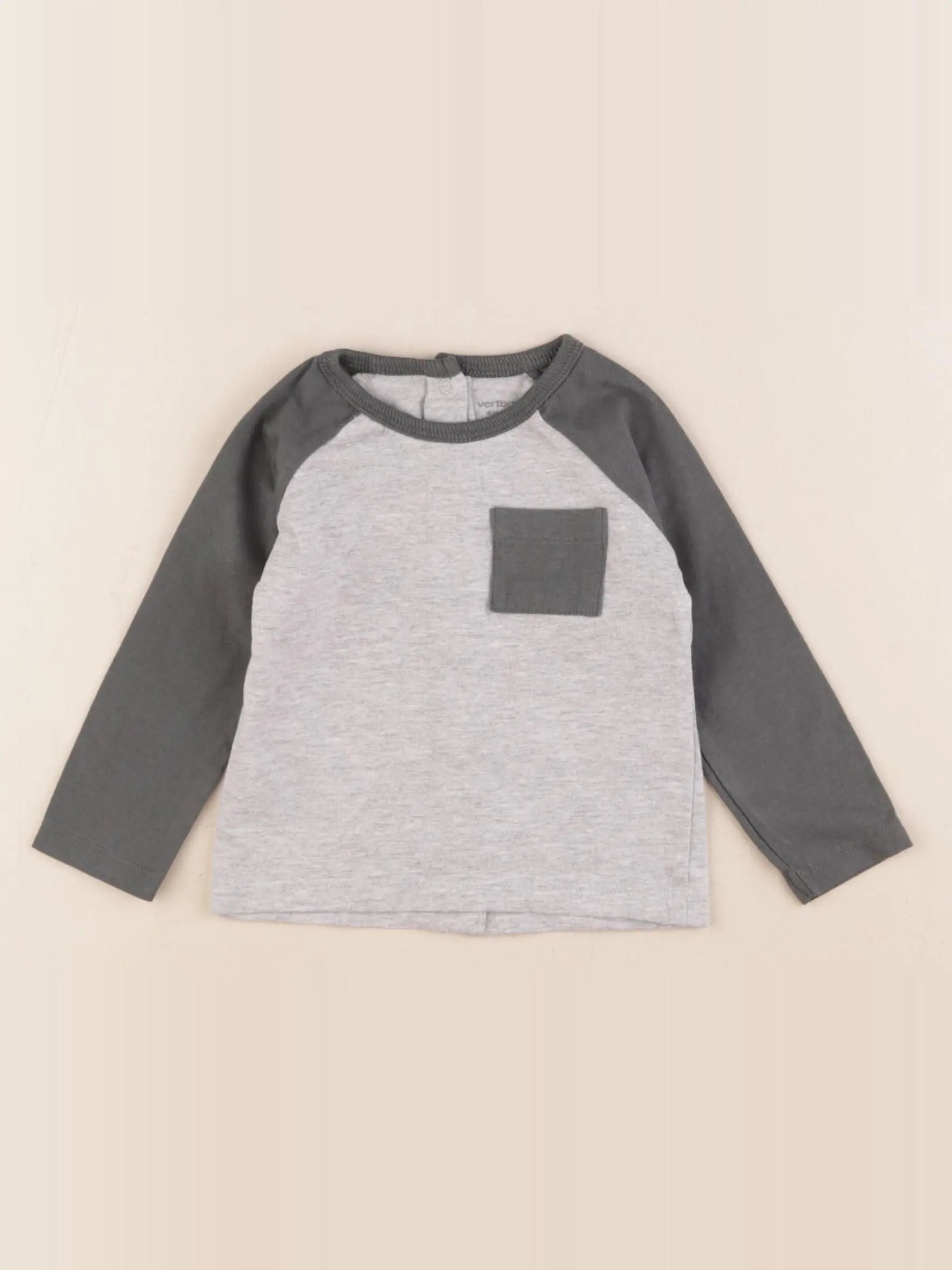 Vertbaudet - tee-shirt gris - 6 mois