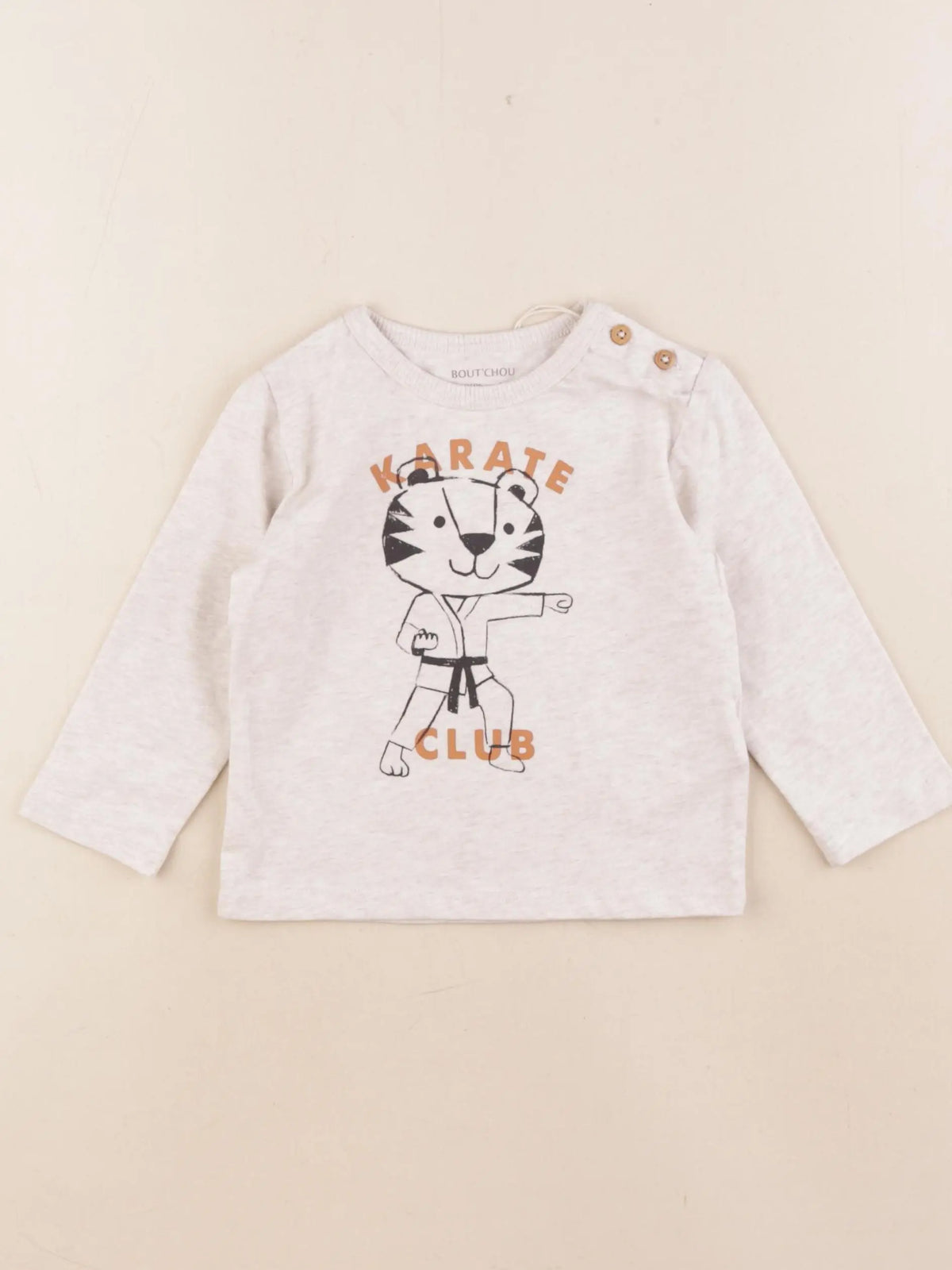 Boutchou - tee-shirt beige - 12 mois